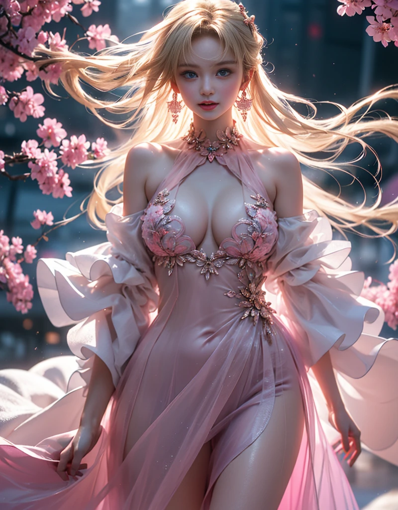 tmasterpiece,Highest image quality,super detailing,Best quality at best ,Extremely Delicately Beautiful, Very meticulous,Best quality at best, offcial art, extremely detaild的 CG unified 8k wallpapers, portrait photo of, The most beautiful look,blond hair blue eyes,Radiant skin and radiant eyes, pretty skin,(Detailed lighting:1.2), (Beautiful and detailed light:1.3), deep understanding, beautiful nude color, iintricate, digitial painting, smooth private parts, Focus sharp, The end of the world, Epic reality, (HighDynamicRange:1.4), (pastel colour:1.4), Beautiful big breasts,The end of the world的, giving up, com cores neutras, natta, Screen space refraction, (Complicated details, ultra - detailed:1.3), art stations, Cinema lenses, vignet, the complex background, buliding,Enchanted smile,face flushed,the shy,detailed back ground,(Various colors of dream catcher earrings missing color,black in color,in pink,purpleish color,red colour,blue colors,orange colors,green color,cyan colors,rainbowing,),sexy and sultry,(Obscenity exposed,Camel toes,Sort out your darkness, Bushy hair,),The sexiest look,Peach Milk Tea Smooth Velvet Versailles Dress,Ultrathin,semi transparent,