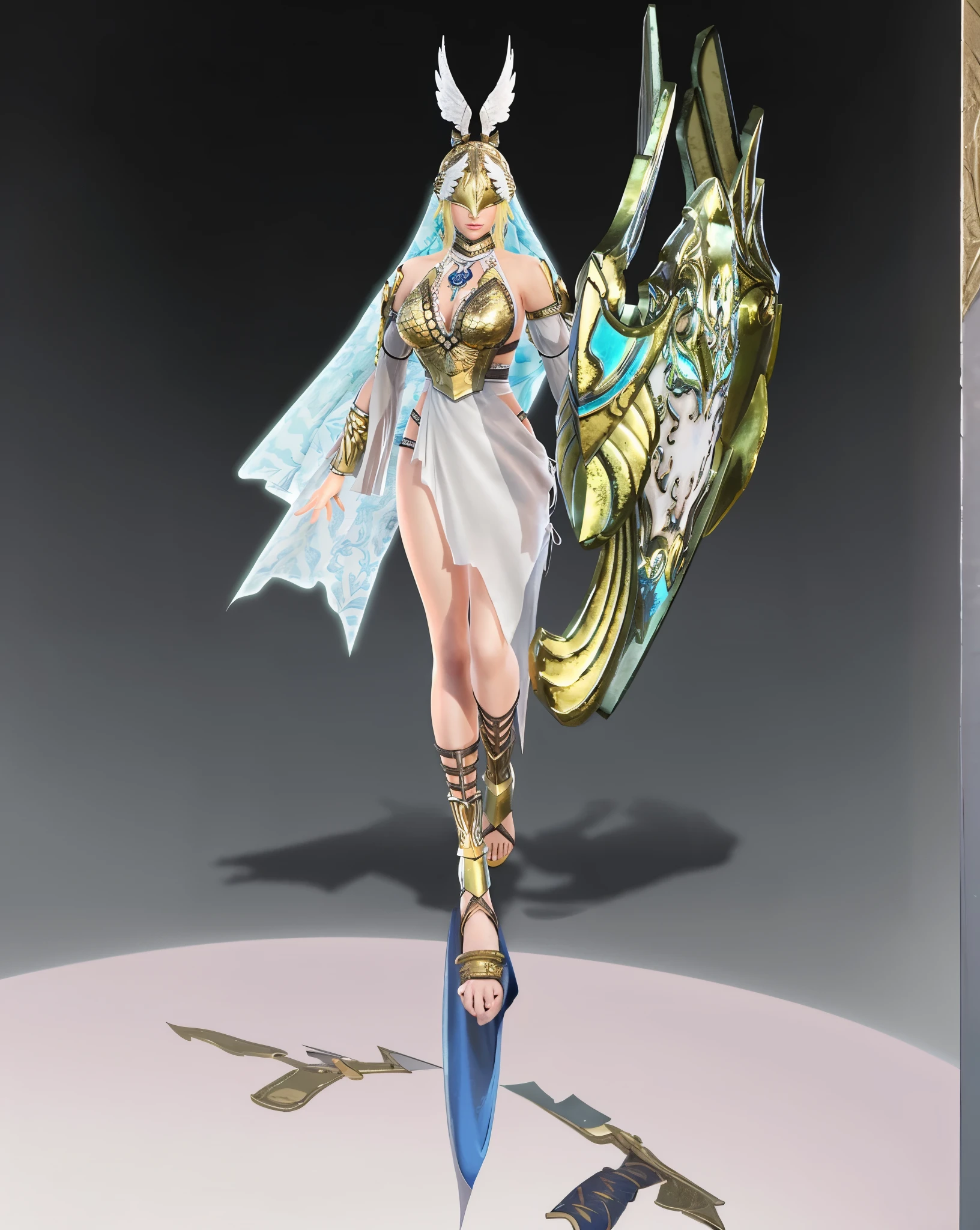 arafed image of a woman in a costume holding a sword, lady palutena, palutena, palutena smash, the goddess artemis smirking, 3 d goddess minerva, the god athena, venus godness athena, greek goddess athena, athena, in monster hunter armor, the godess hera looking angry, full body xianxia