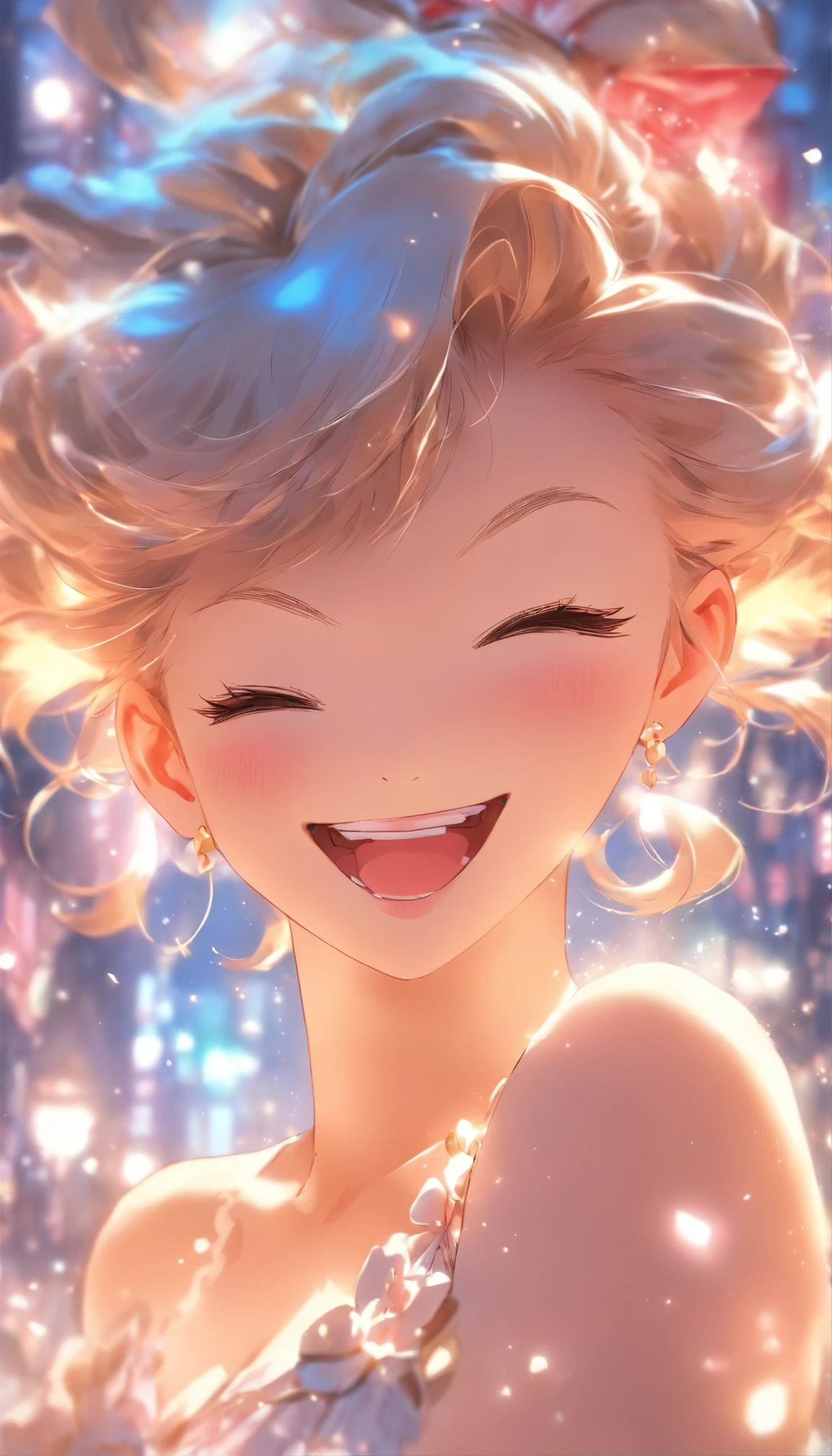 Best quality at best, tmasterpiece, A high resolution, 1个Giant Breast Girl,1 boy,girl wearing transparent silk china skirt, Boys wear suits,pretty face, hair adornments, Look up at the perspective,Girl wearing wedding dress。girl with pretty face,Boy Handsome,girl smiling with closed mouth,