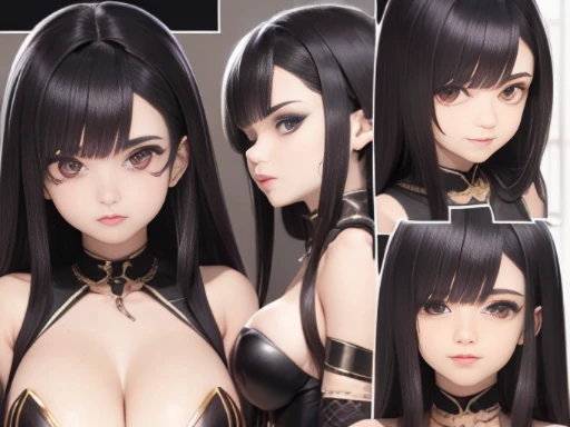 ((master part)), ( melhor qualidade), (character creation sheet), ( multiple angles expressions), Close up de uma garota,( pele clara, pele perfeita, olhos grandes, olhos verde esmeralda, sobrancelhas em forma de arco,  cabelo ruivo, (cabelo vermelho claro), mid hair, (foco no rosto), pele perfeita, rosto perfeito, vengeful expression.). She is known as Vendetta, (Vendetta is your name), genetically created to be a secret agent, resolveu rebelar-se, and lives to hunt its creators.