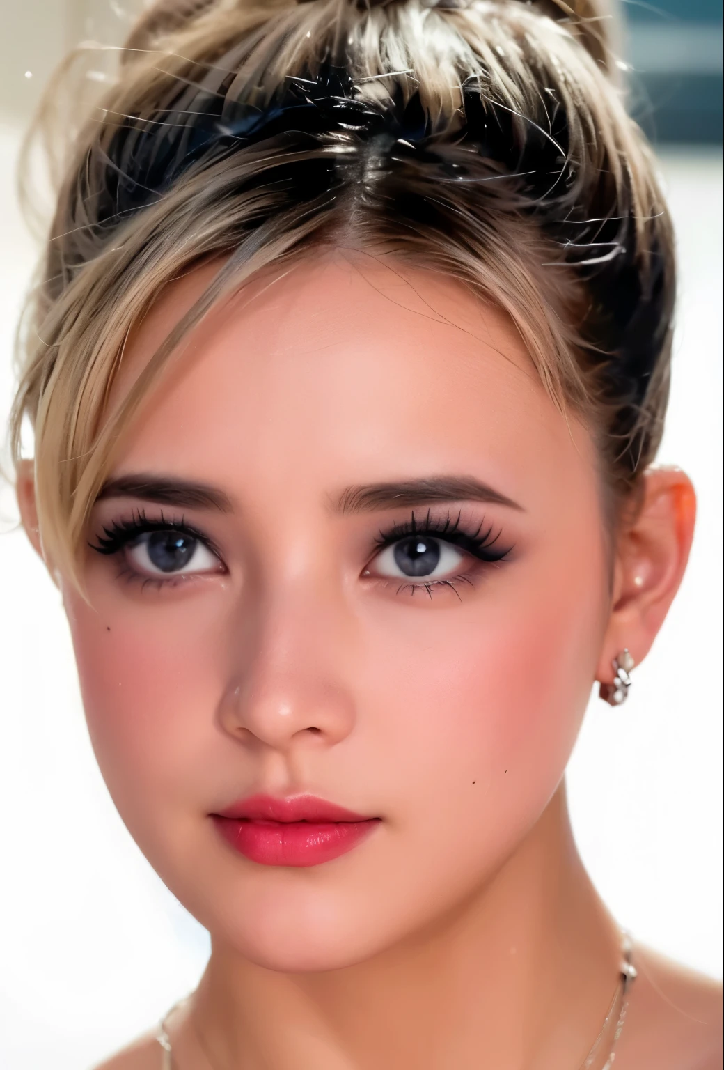 (Estilo de pintura realista:0.9), Masutepiece, La mejor calidad, absurdos, Mirando al espectador, solamente, Bronya Zaychik (Silverwing N-Ex), Bronya Zaychik, pupilas rojas, 1chica en, solamente, senos, Cabello largo, ((female guardian )), Traje blanco y negro、cana, escote, Mirando al espectador, They are smiling, boca cerrada, flequillo, ojos grises, jewely, Guante individual, Pendientes,Guantes, Taladro de pelo, pelo entre los ojos, Large senos, Taladros gemelos, Mangas blancas, adorno para el cabello, Dron unipolar, Ciudad, Noche、female guardian , Traje blanco y negro、una sonrisa、view from back、