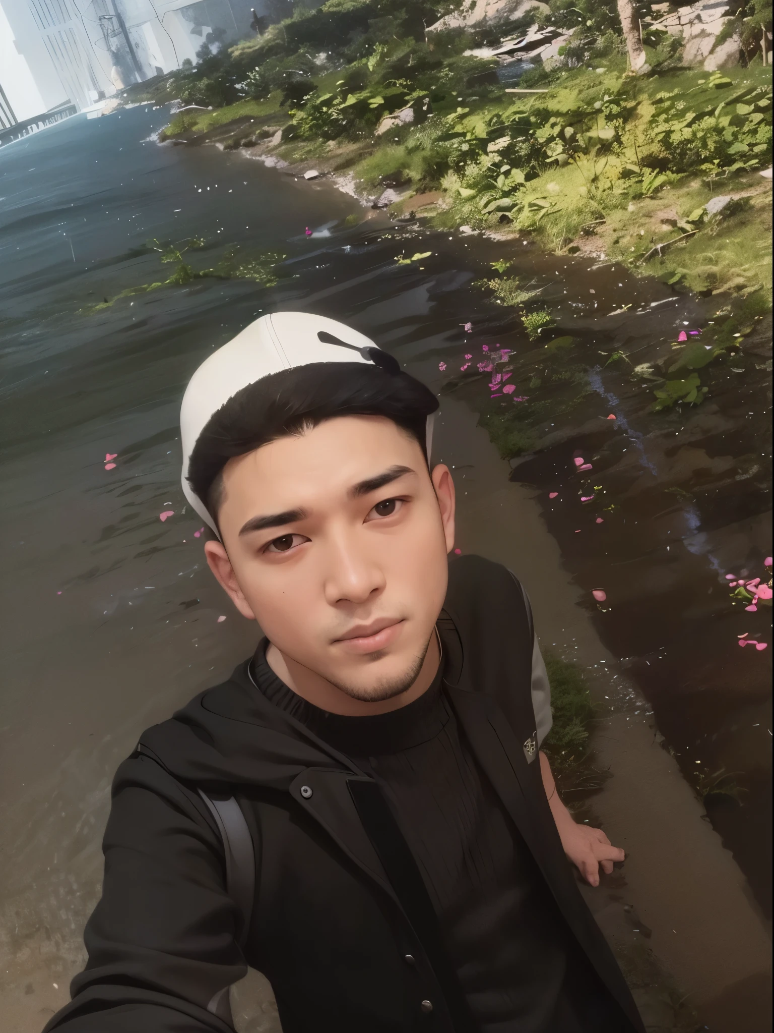 Change background, real face, handsome boy