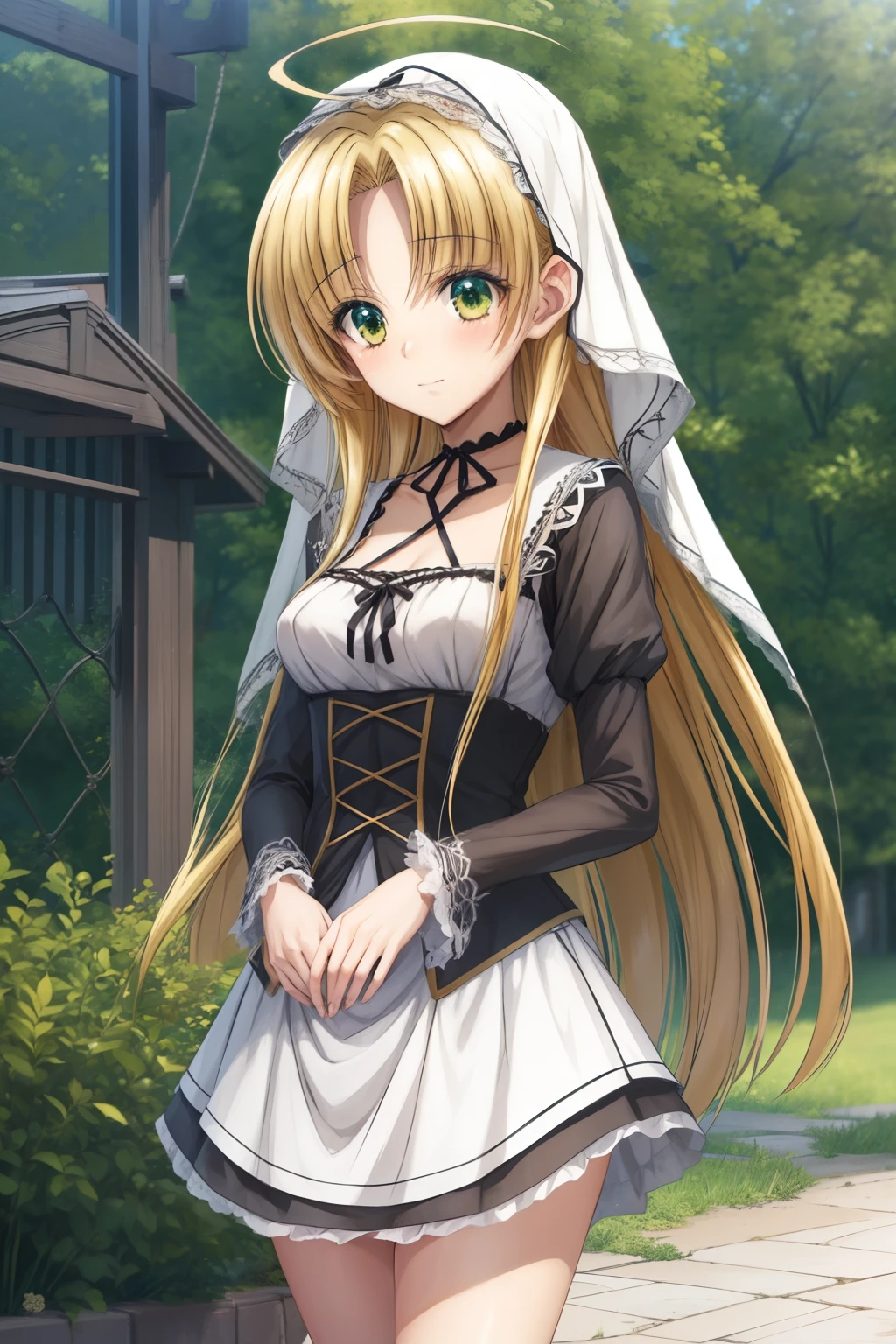 Chica anime con cabello largo y rubio y un vestido blanco y negro, Chica rubia de anime con cabello largo, Marisa Kirisame, Chica anime con pelo largo, Anime CG arte suave, Chica de anime con disfraz de sirvienta, **** en vestido, Anime visual de una chica linda, Chica anime con un vestido negro, Personaje fe****** de anime, ****sh, Chica de anime Gothic Maiden Shibari,servidumbre,desnudo,sonrojarse,avergonzado