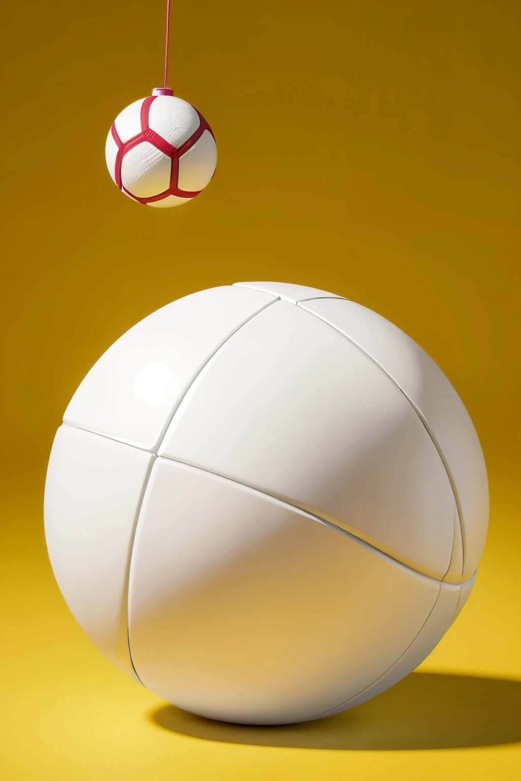 ball falling，The color of the ball is solid color，high qulity，Lively and bright background