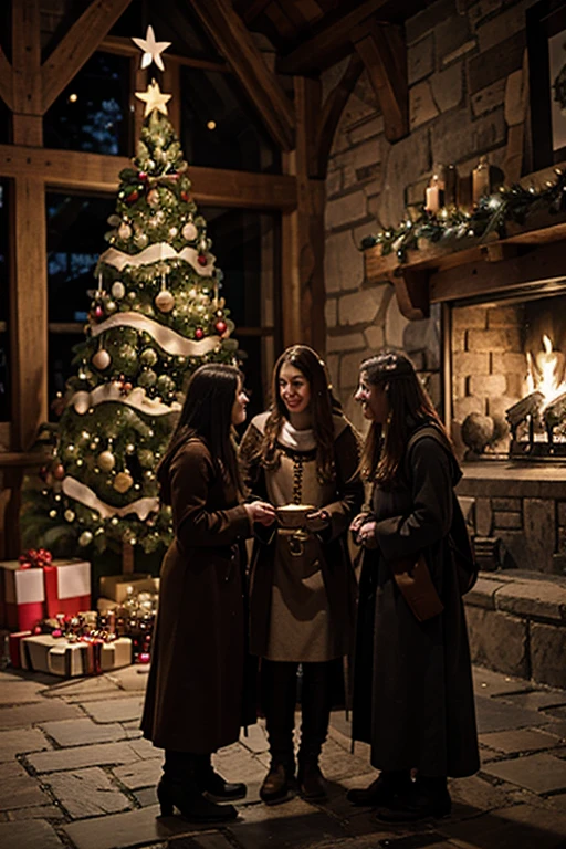Christmas three in medieval place