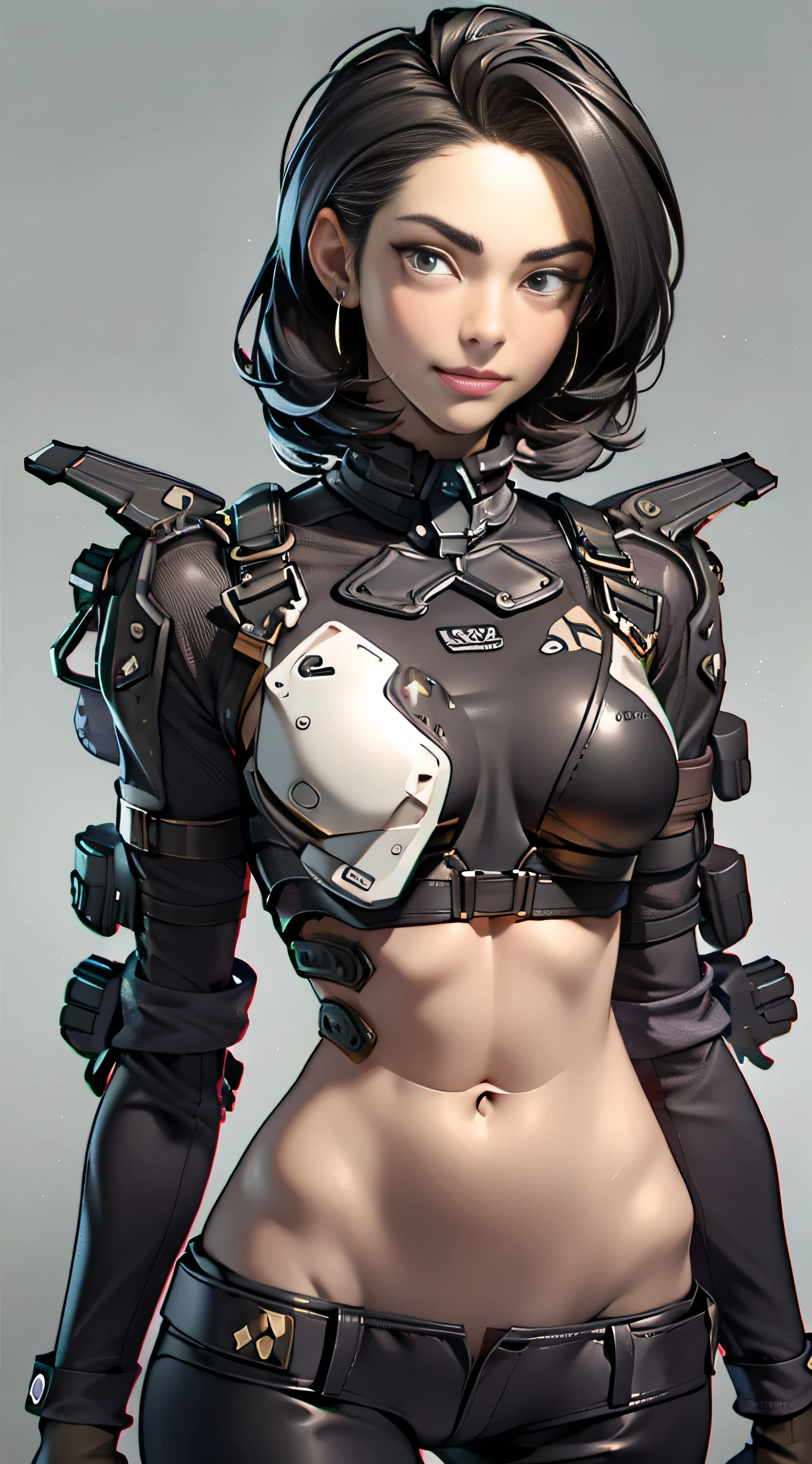 11:23(((Best quality at best: 1.4))),(Unbeatable masterpiece), (hyper HD),(Hyper-realistic 8k CG)、(of clothes'University teacher'University teacher'don't show your waist)(dark colored hair) ((( body))), (((1 girl in))), 25-year-old American soldier with perfect body,,Beautiful and well-groomed face,muscular body:1.2,detailed solid color jacket, (Pictures from head to thighs), Complex equipment, Dark Green,long trousers,Close-fitting clothes are dark,With white stars and off-white stripes,,,,,Metal electronic parts for armor, Poison tattoos )