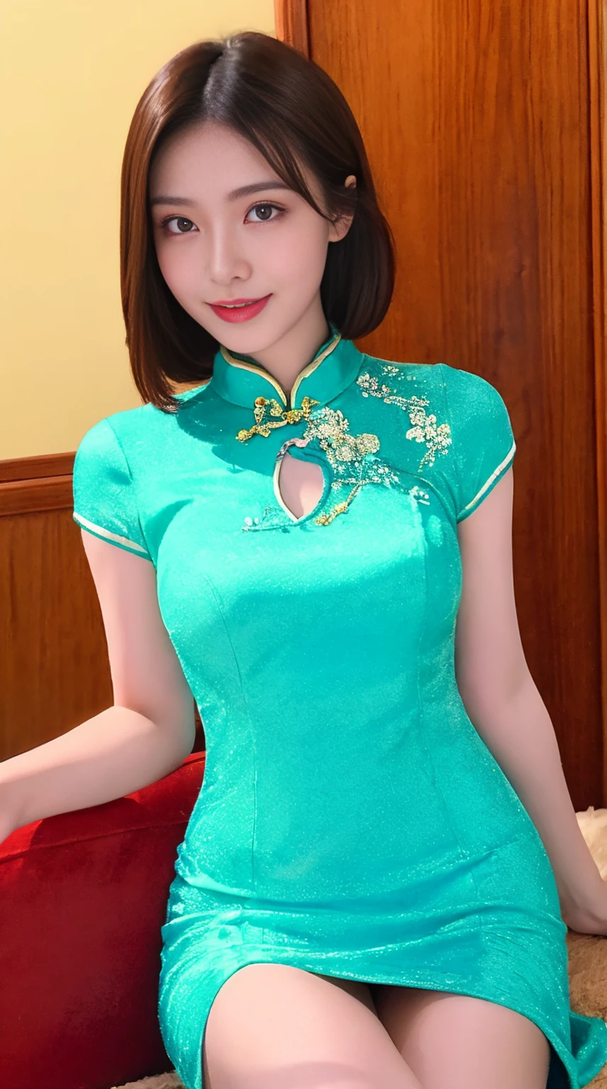 Beautuful Women,ssmile,Gorgeous cheongsam,The picture quality is excellent,