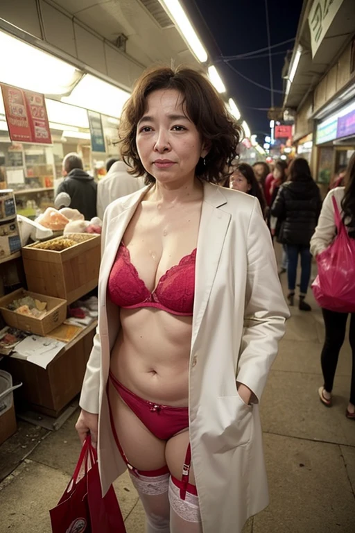 (masterpiece, 最high quality, Very detailed CG, intricate details: 1.2), 8k wallpaper, masterpiece, 最high quality, high quality, Super detailed, high detail, anatomically correct, 60 year old japanese mature woman，Genital uncensored，Completely naked，Inside a crowded commuter train，main character, 60 year old japanese mature woman, spread your legs、open genitals with finger-shaped legs
