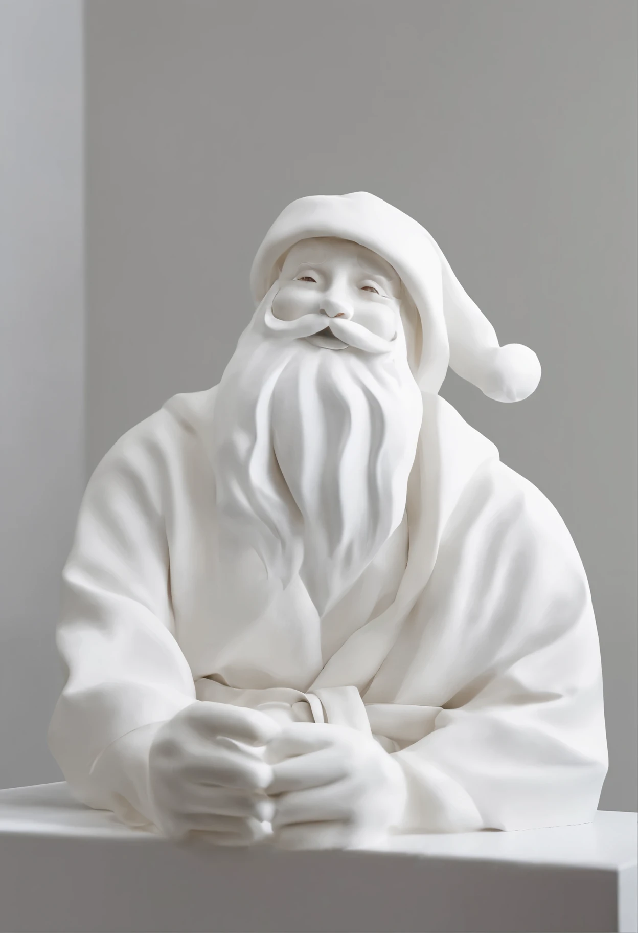 Santa Claus collapsed from exhaustion、white colors!