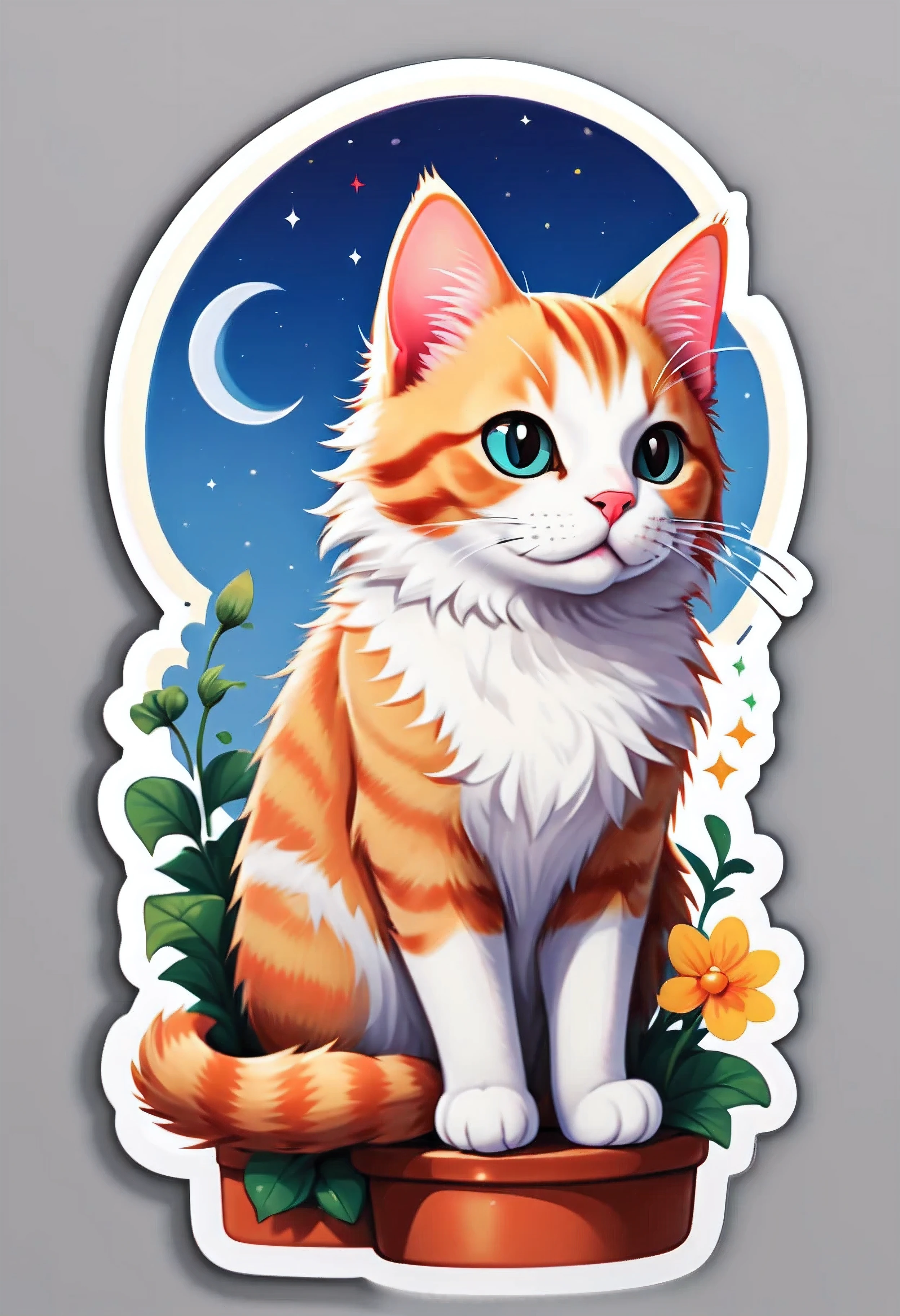 a single sticker, cat border