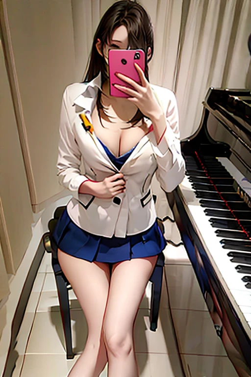 cleavage open short skirt, sitting pretty in a masturbation pose half naked pan piano taking panties off teasing undrrskirt no panties