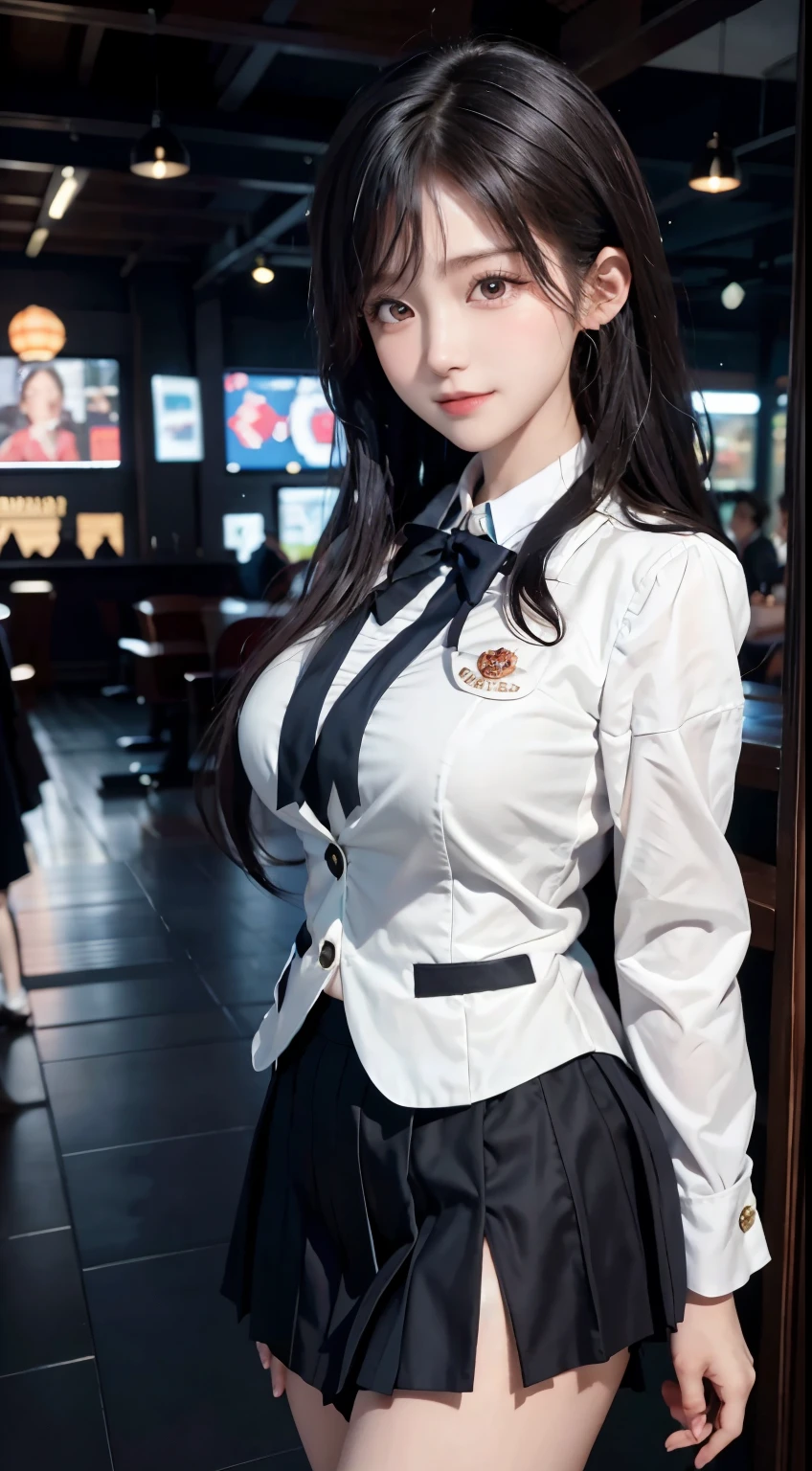 A group of beautiful girls in school uniforms boxing、Supermodel、group of beautiful girls、girl hitting a man、strong girl、blazer uniform、mini skirt、Army of girls vs guys、lynching、cute girl hits a guy、female dominance、
