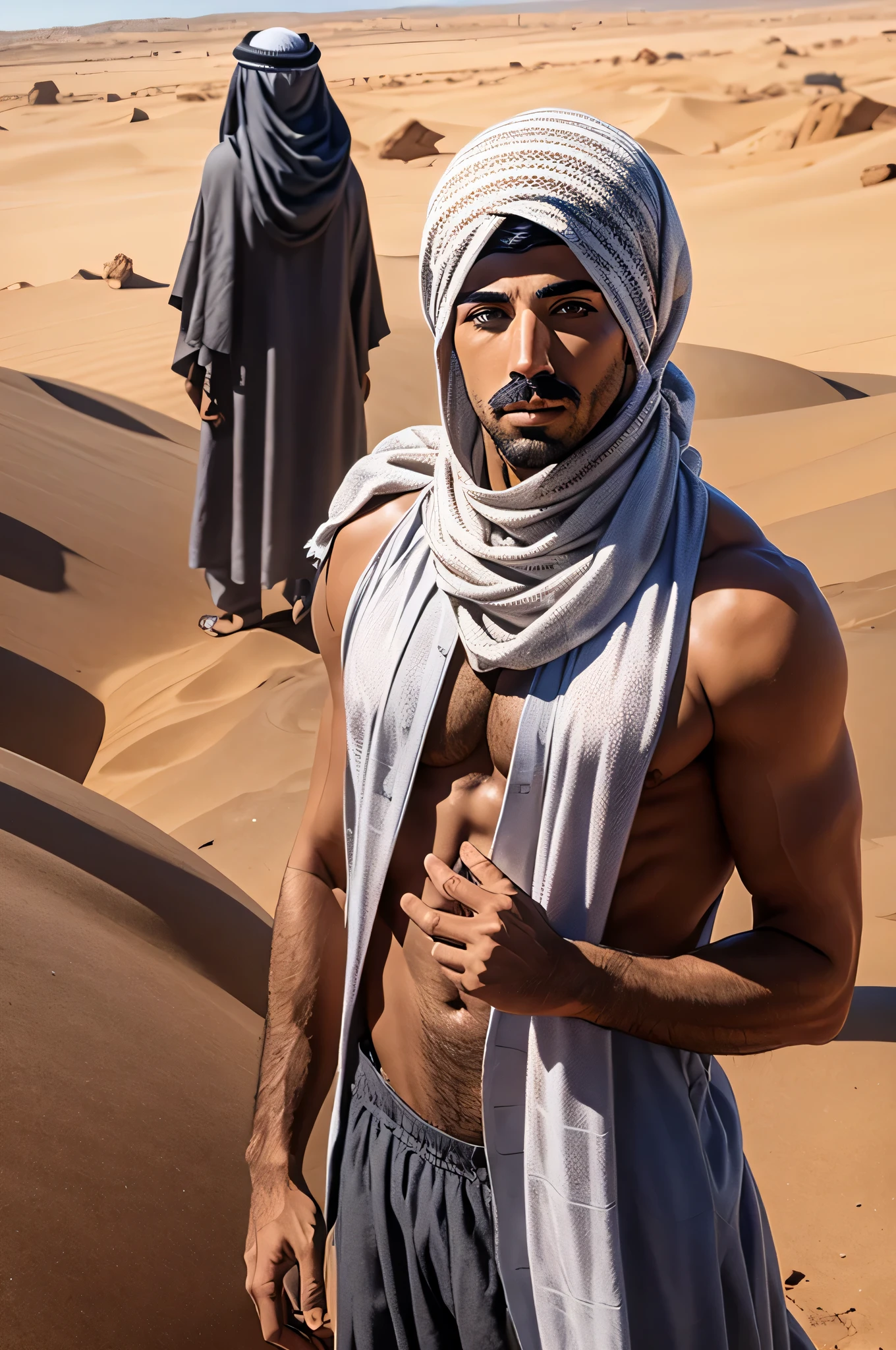 faaris azura, arabic, arab, thobe, keffiyeh, faaris azura, model, turban, desert, UAE, long distance