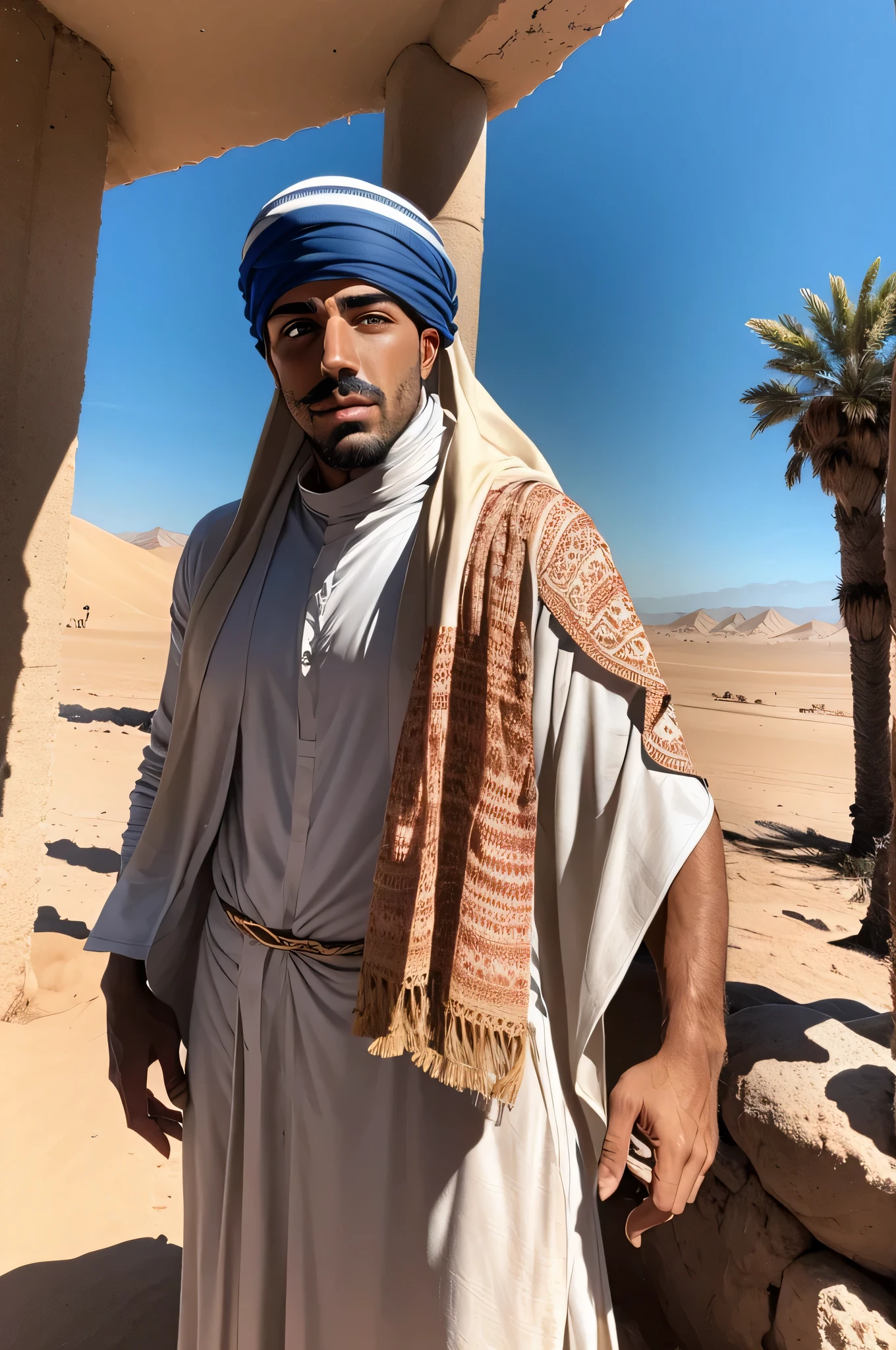faaris azura, arabic, arab, thobe, keffiyeh, faaris azura, model, turban, desert, UAE, long distance