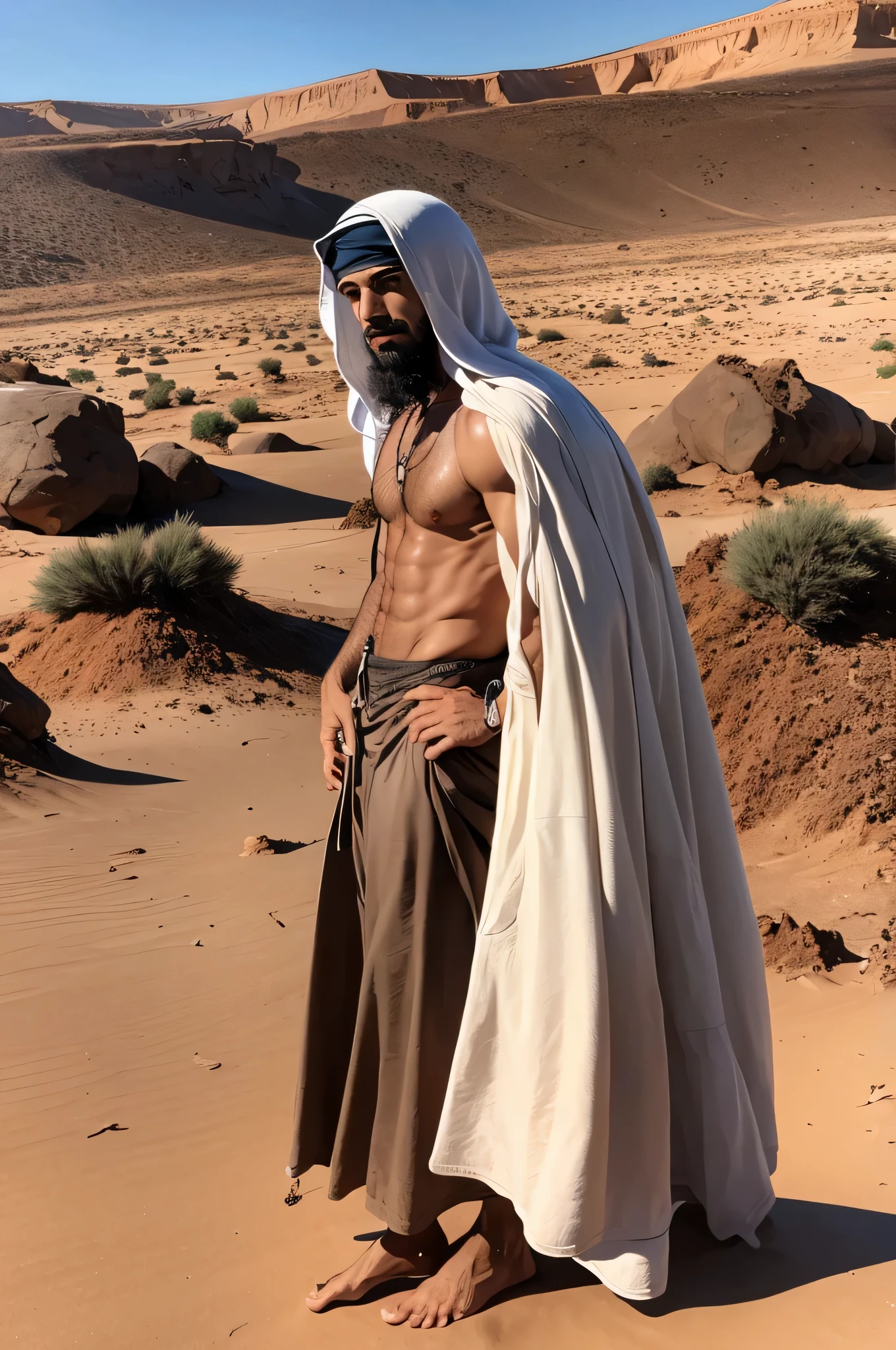 faaris azura, arabic, arab, thobe, keffiyeh, faaris azura, model, turban, desert, UAE, long distance