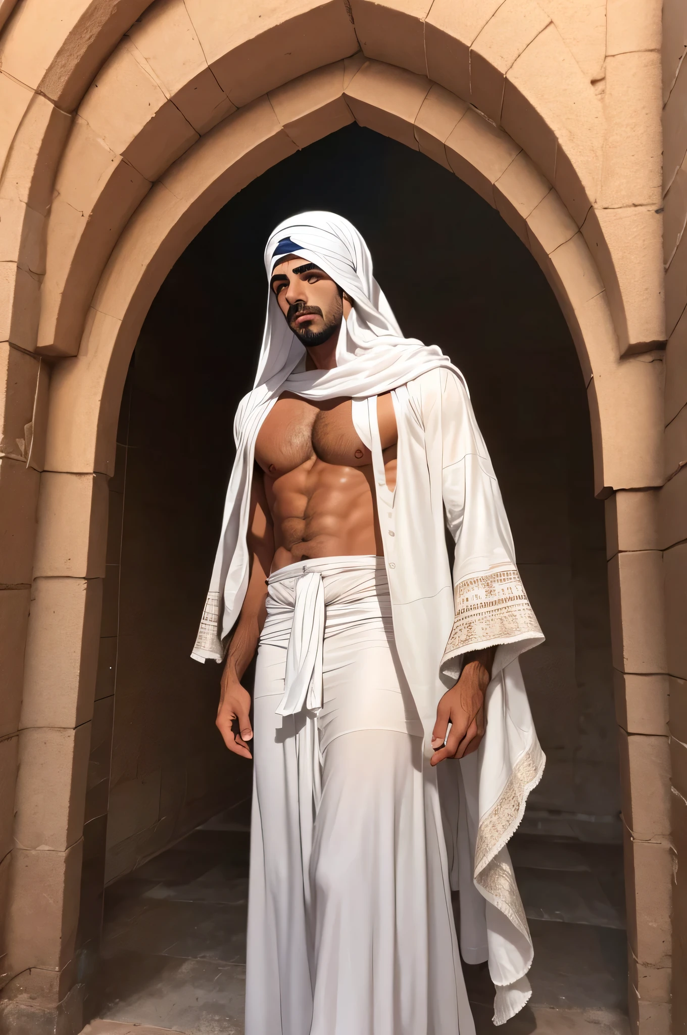 faaris azura, arabic, arab, thobe, keffiyeh, faaris azura, model, turban, desert, UAE, long distance