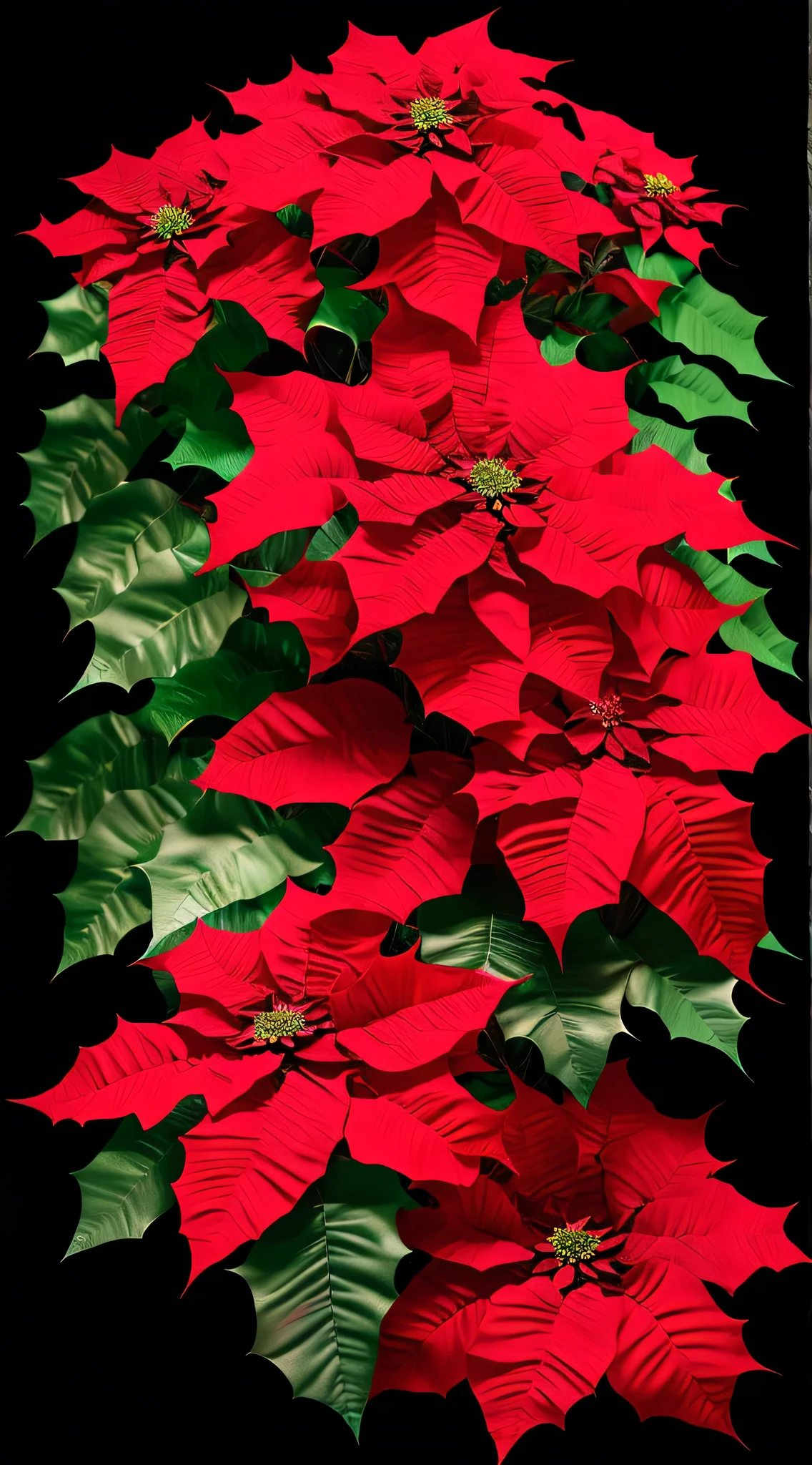 8K resolution, gothic debate art, (Red poinsettia+Transparent flowers),(dark foreground like sparkling petals, magical light stream, Silver vapor surrounding the guardian cloud, 8K resolution, great visual enjoyment., Soft cinematic light, Light Lab, nffsw, reveal your dreams, intricate style..