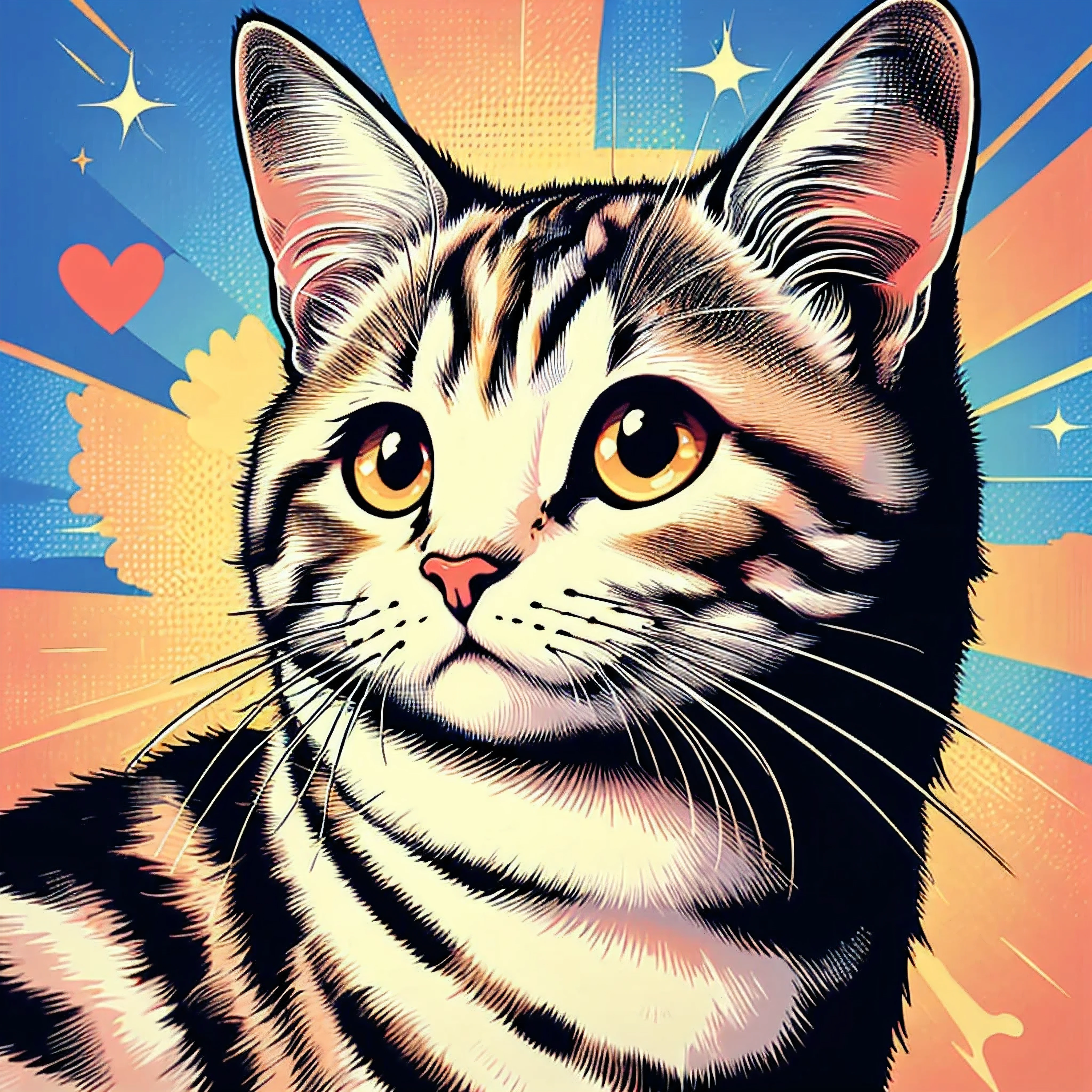 pop-art, Lovely cat