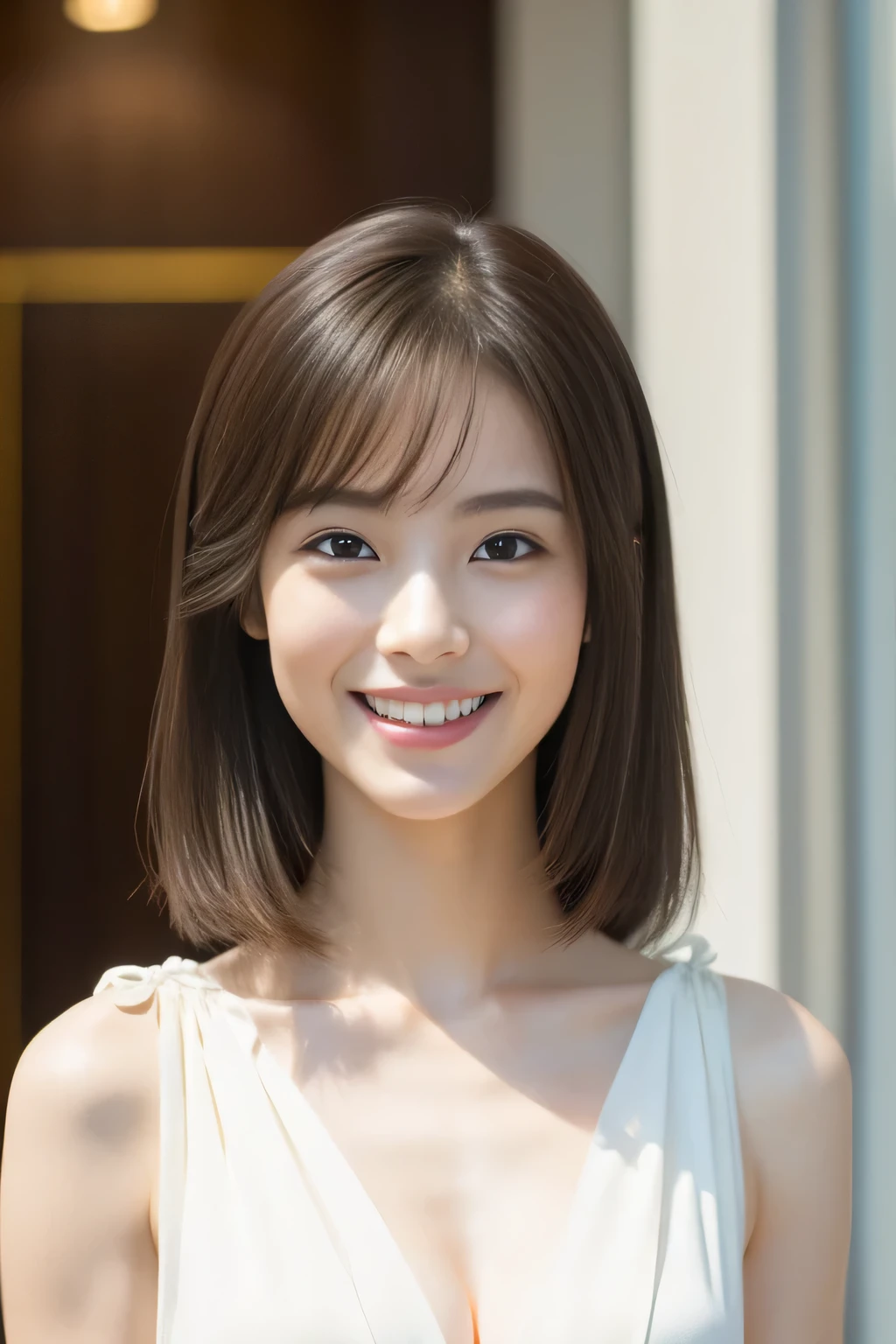 (​masterpiece、high-level image quality、hightquality),A woman who stopped being a woman、A smile、