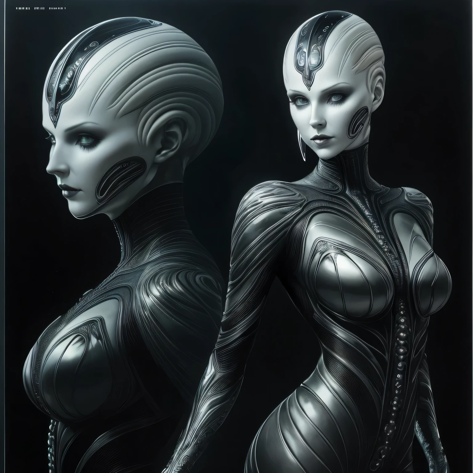 ((Best Quality, masterpiece:1,1), Fantastic view of humanoid alien humanoid, Hyper-realistic, insanely detailed This masterpiece of digital art can be compared with the wonderful works of Artgerm., Greg Rutkowski, and Alphonse Mucha