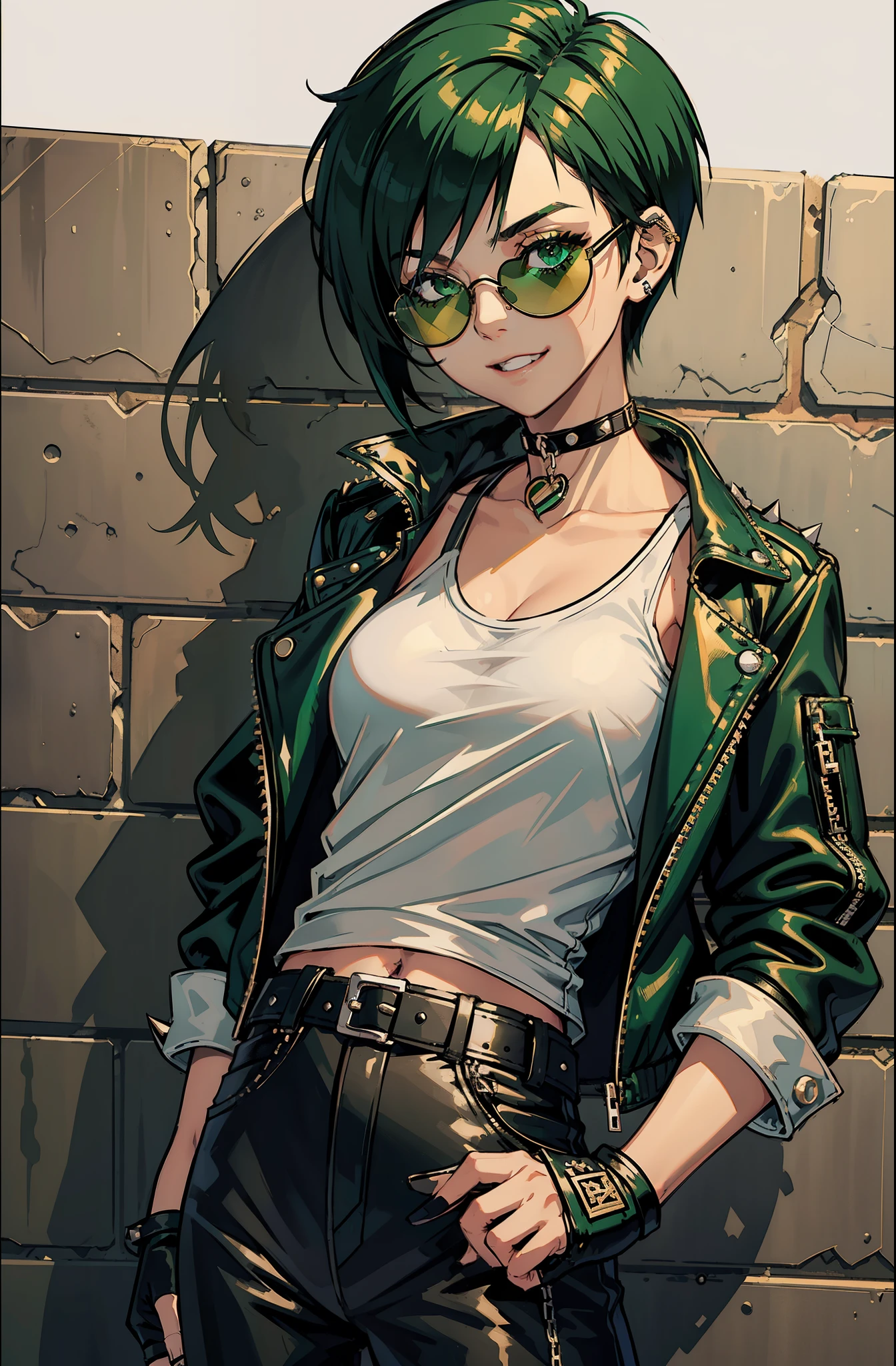 A close up of a person wearing a jacket and sunglasses - SeaArt AI