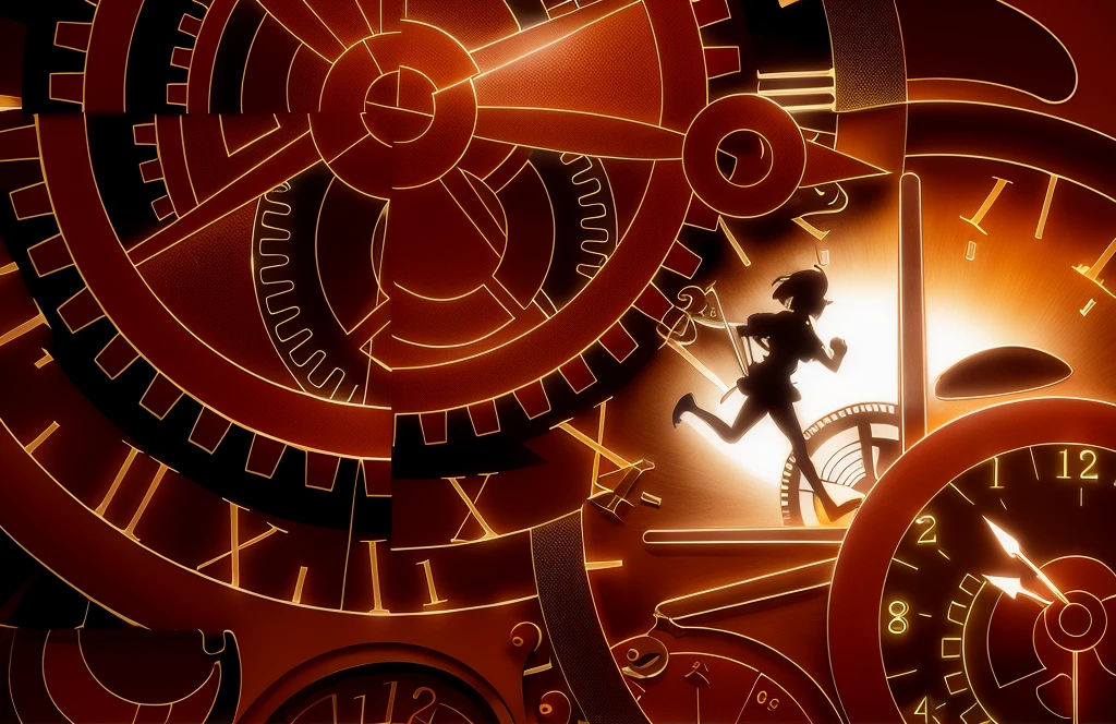 Color painting of clock with roman numerals, The flow of time. complex shapes, Color and white vector art, infinite space clock background, Clockwork machinery, detailed steampunk illustration, illustration black outlining, steampunk themed images, mechanical clock, steampunk background, line art behavior hd, caught in The flow of time, line art