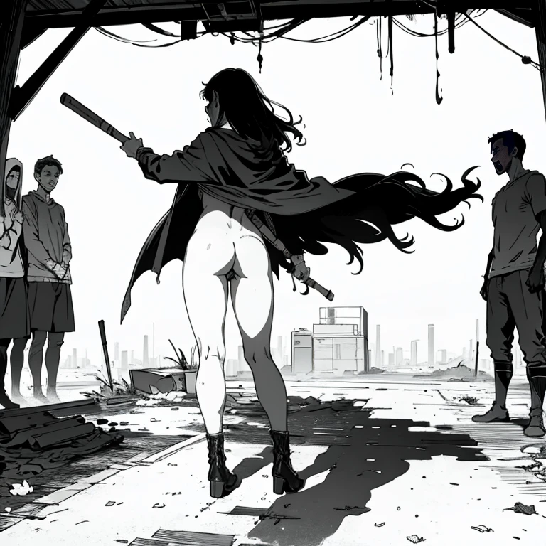 Raped with a broomstick  , forced, tied up, yell, resist,hands behind back,  naked,