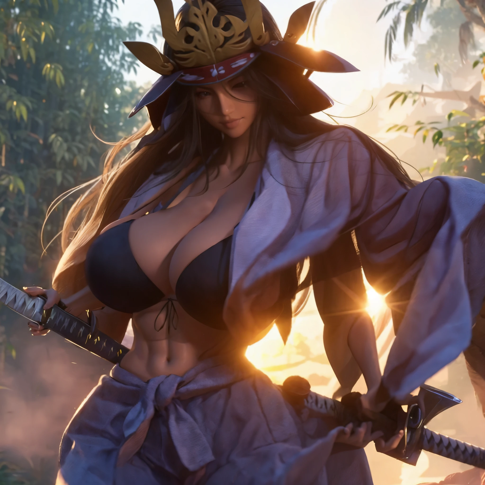 version girl , big boobs. katana