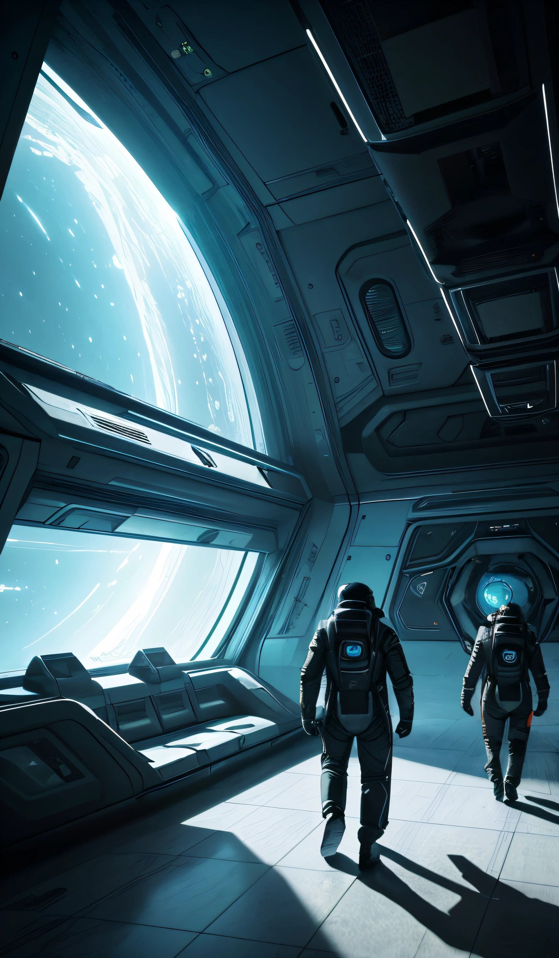infrared concept art by craig mullins astronaut holds a black hole in his hands in futuristic dark and empty spaceship underwater. complex and hyperdetailed technical suit. mandelbulb fractal. reflection and dispersion materials. rays and dispersion of light. volumetric light. 5 0 mm, f / 3 2. noise film photo. flash photography. octane render. interstellar movie art, Sci-fi artwork, inside a futuristic spaceship, a slender attractive waitress in a metallic texture tech style uniform, medium shot, spaceship cabin in the background, high quality, realistic, infrared concept art by Craig Mullins Astronaut holds a black hole in his hands in a dark and empty futuristic spaceship underwater. complex and hyper-detailed technical costume. Mandel bulb fractal. reflection and dispersion materials. rays and scattering of light. volumetric light. 5 0 mm, f/3 2. noise film photo. flash photography. octane rendering. interstellar movie art, Zombie with gray and white futuristic outfit, Walking in a corridor of an abandoned spaceship, futuristic doors, futuristic walls, panels on the walls, Panning, no costume on the head, complex zombie face, realistic face, detailed face