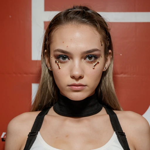 Mutant teenage white girl with one eye in the middle of her forehead
