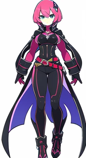 a cartoon image of a woman with long hair and a purple outfit, style of duelyst, dark sorceress fullbody pose, knights of zodiac girl, darkness aura, dark sorceress full view, holy cyborg necromancer girl, official character art, full portrait of elementalist, full body adoptable, disgaea, full body xianxia