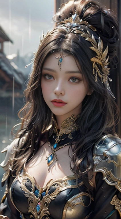 a close up of a woman in a silver and blue dress, chengwei pan on artstation, by Yang J, detailed fantasy art, stunning character art, fanart best artstation, epic exquisite character art, beautiful armor, extremely detailed artgerm, detailed digital anime art, artgerm on artstation pixiv, armor girl