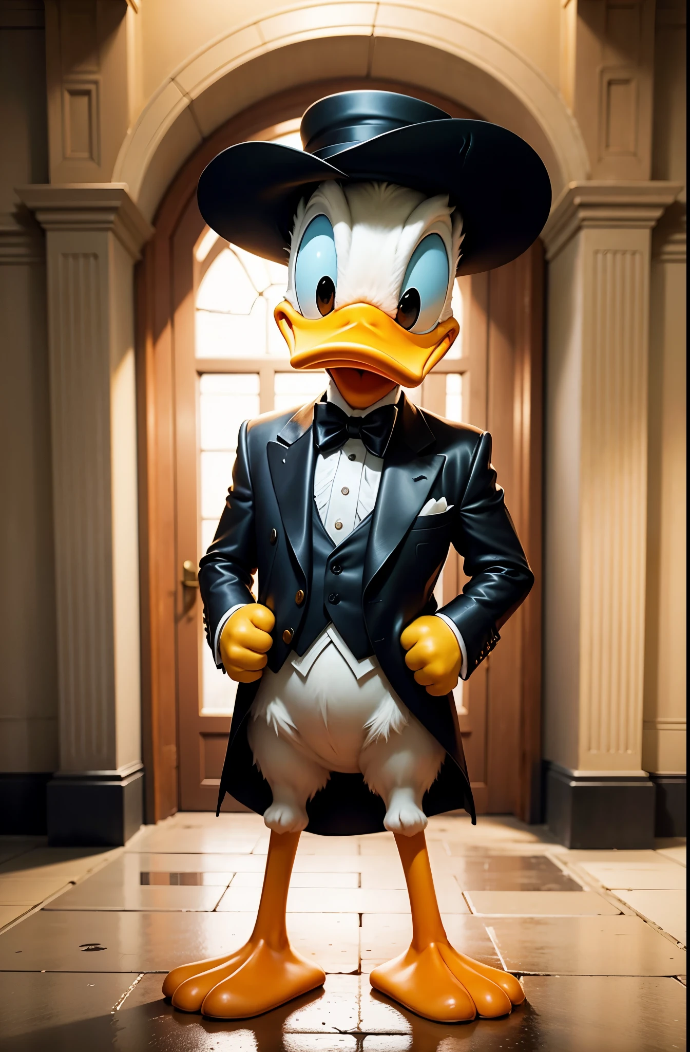 donald in black suit, 城市, whitegloves