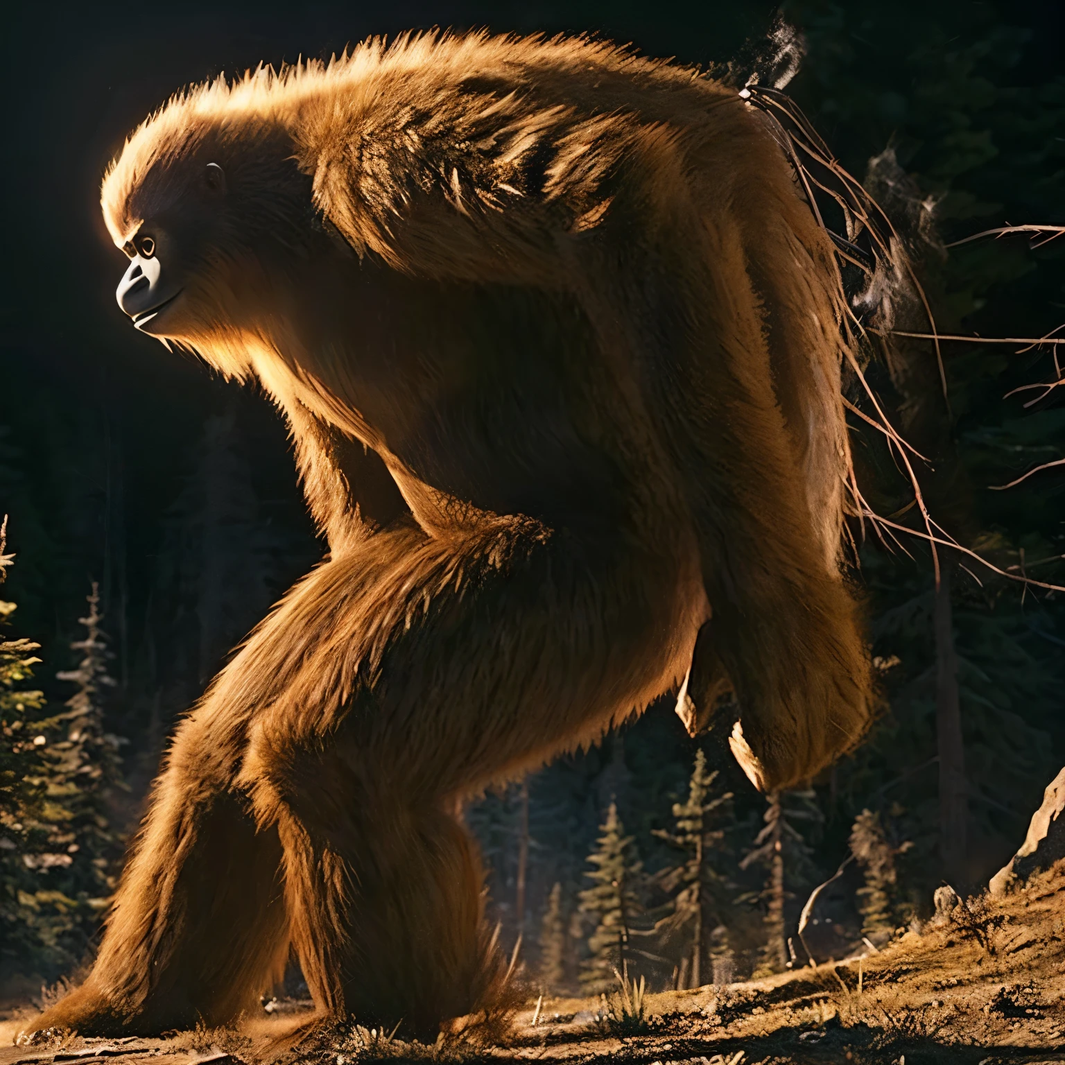 no scientific name exists、It is considered an unidentified creature、In Native American folklore「sasquatch」Also known as。