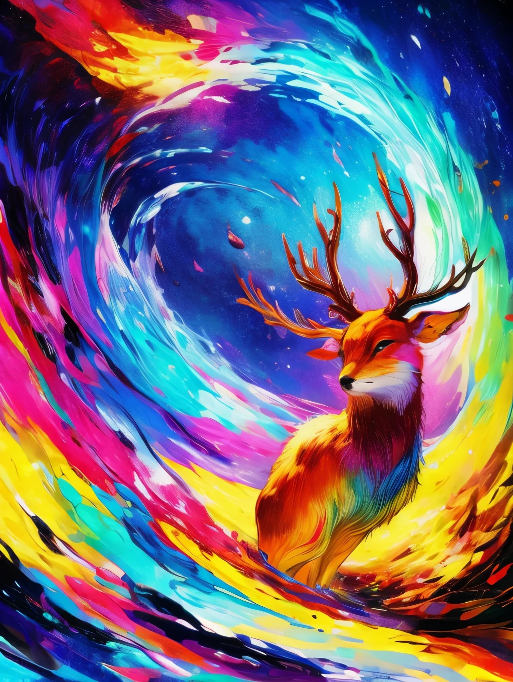 coil，Colorful colors，God's deer