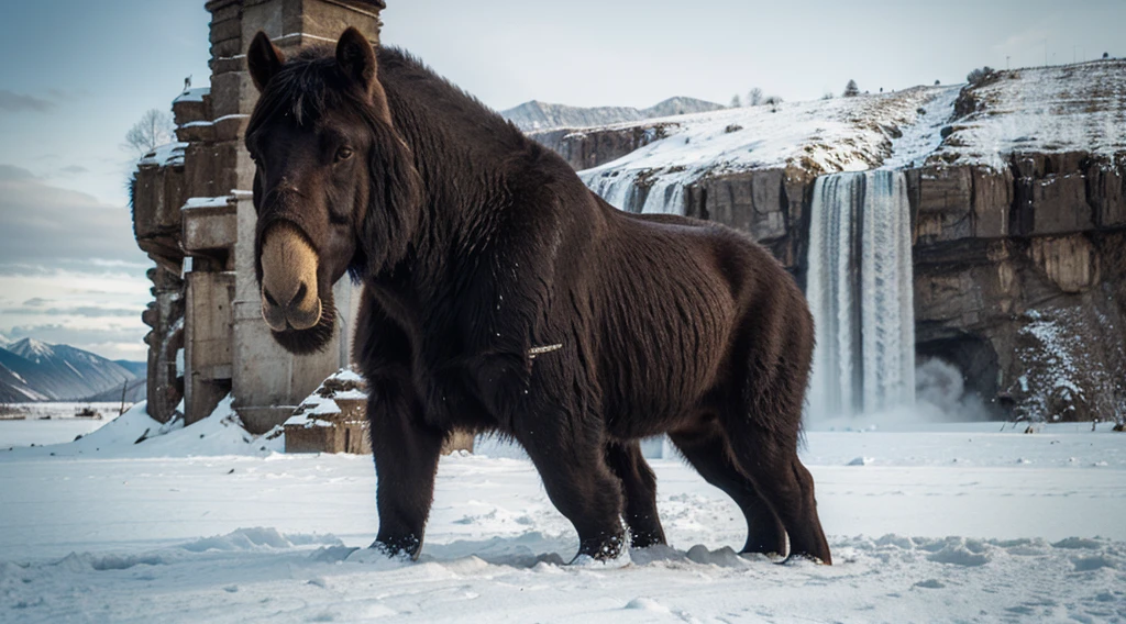 un mamut en Siberia con un texto encima de la imagen que diga alberto