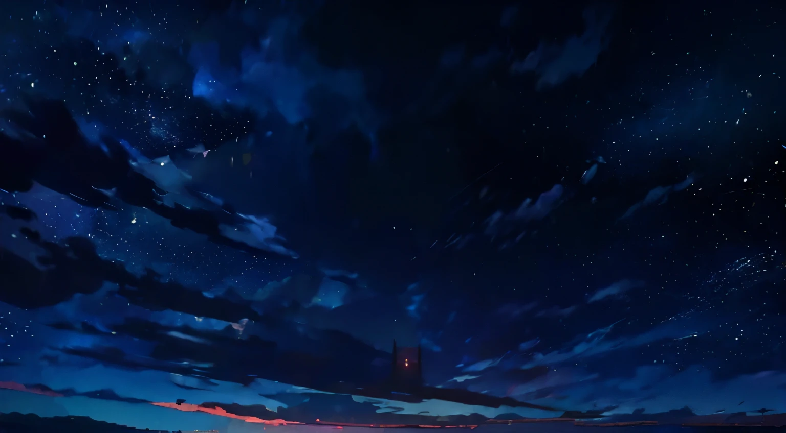 Dark night sky