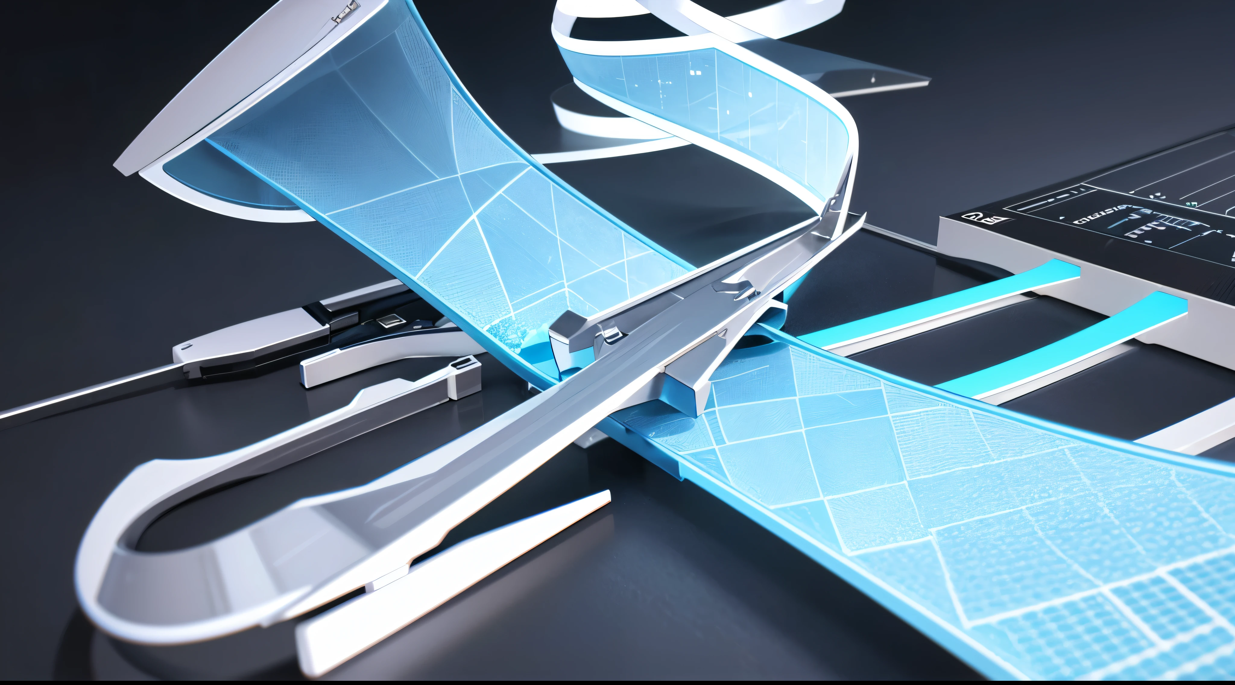 Engaging 3D visualization featuring stunning graphs、glinting