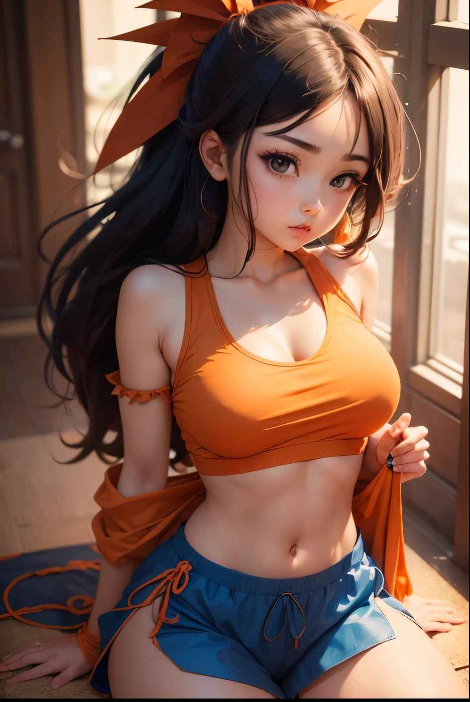 cute girl, She wears Goku's outfit from Dragon Ball, Dragon Ball