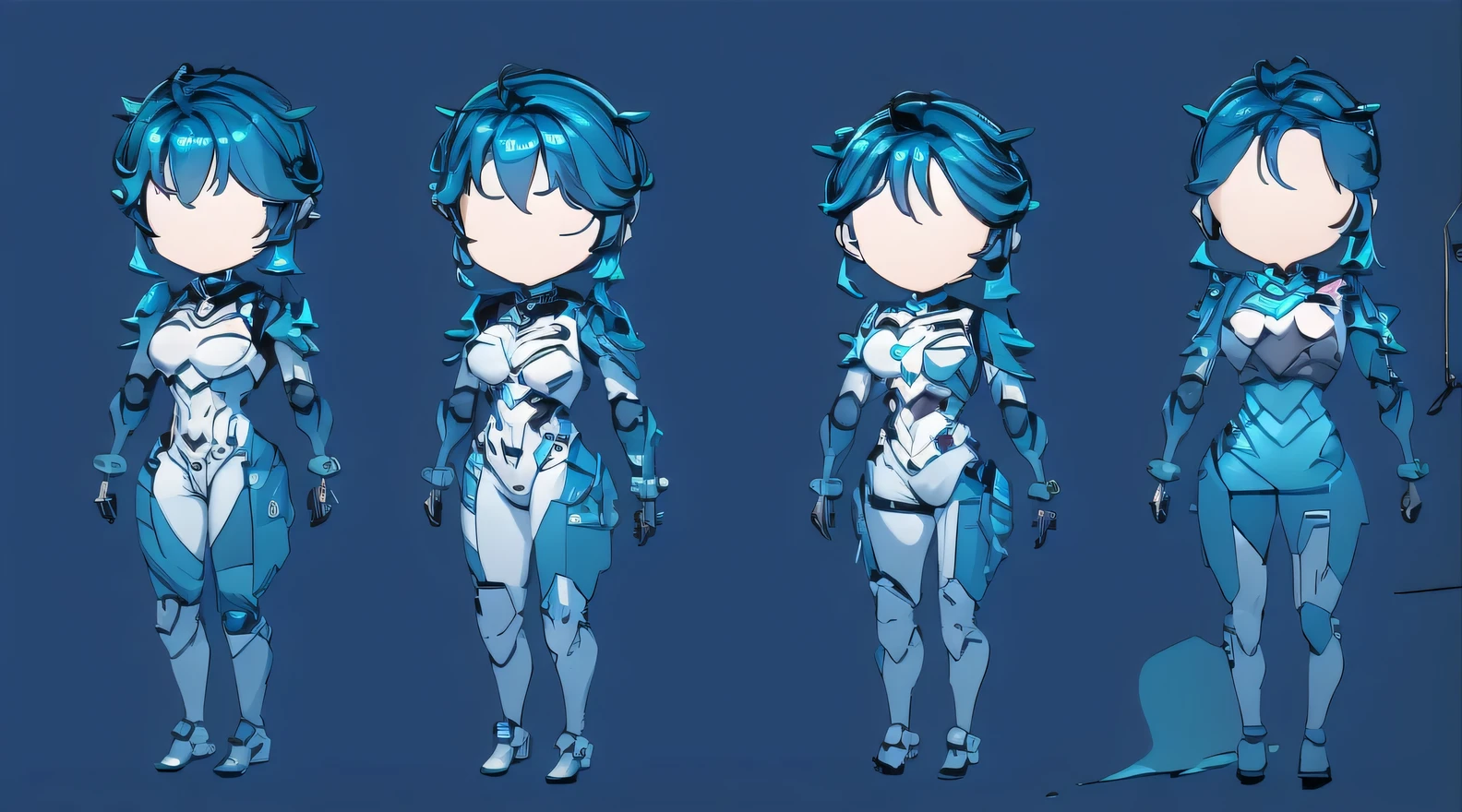 1 名女性fairies，Three-quarters side view，posterior view，Wearing neon mecha，fairies、sci-fy、cyber punk personage、starry sky pattern clothes、complex clothing、Protoss、nothing background