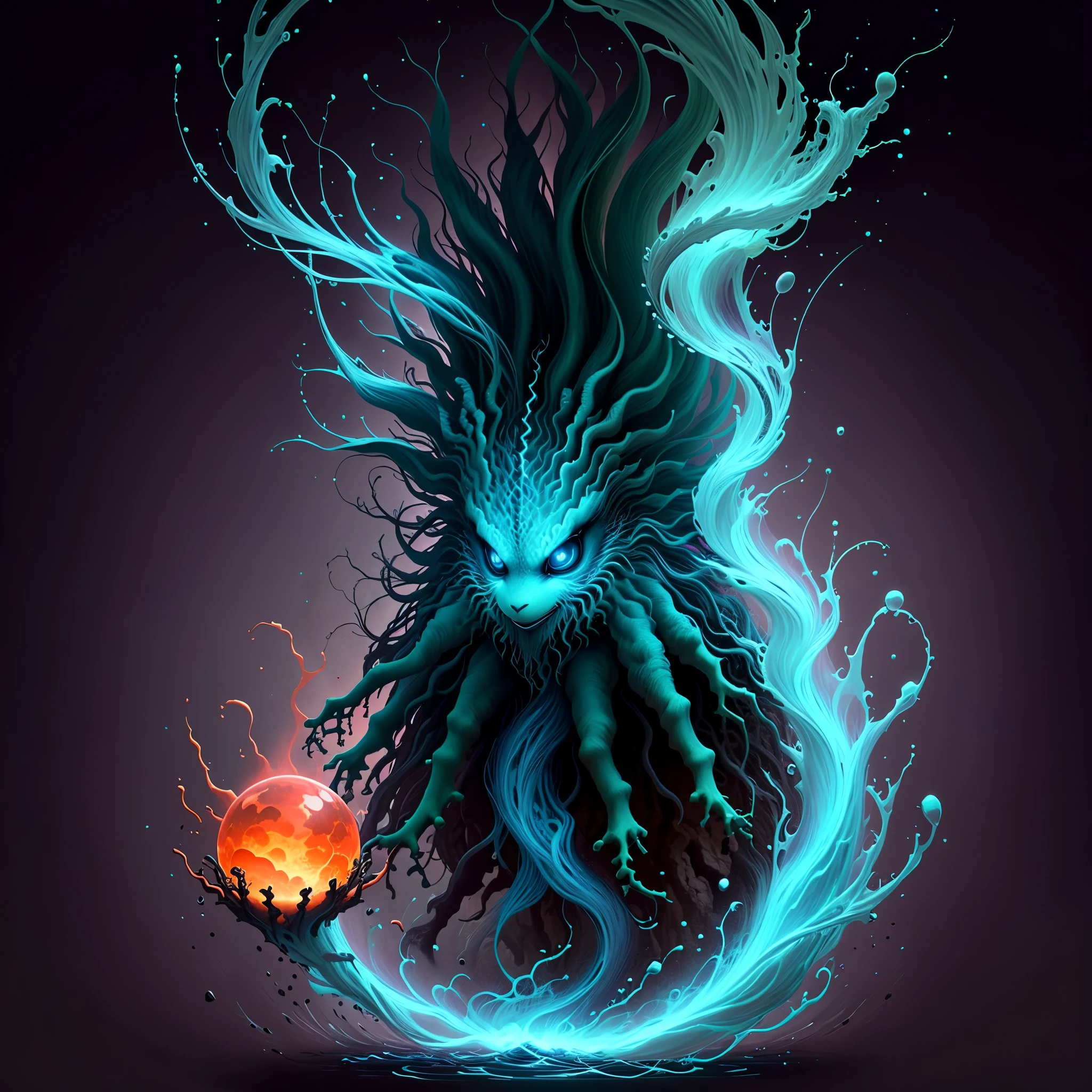 Create an image of a unique creature that exists only in your imagination. Imagine its shape, colors, and textures. Visualize it in a mysterious setting with a beautiful background. Let your imagination come to life on the canvas and bring this mystical creature to life.