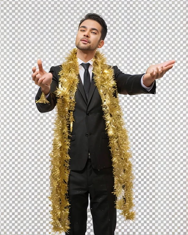 new year tinsel gold high quality