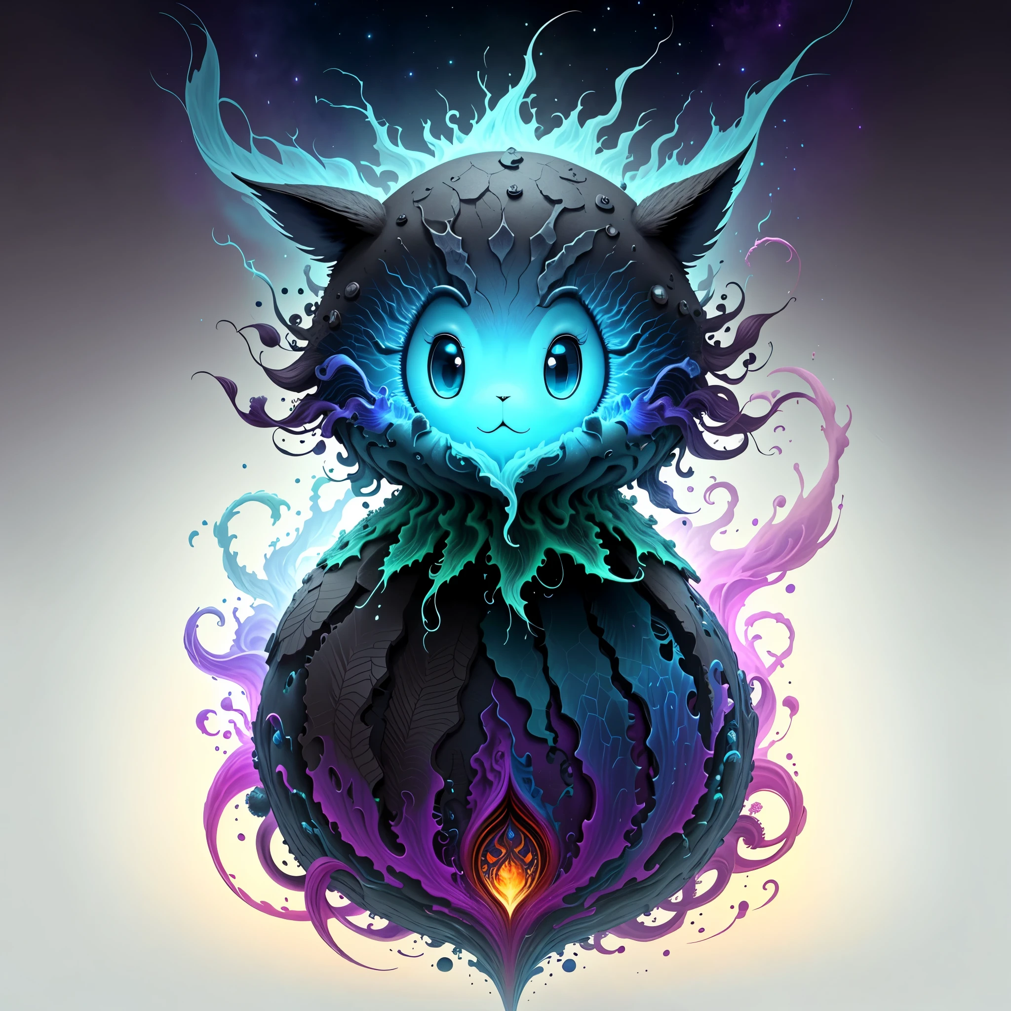 Create an image of a unique creature that exists only in your imagination. Imagine its shape, colors, and textures. Visualize it in a mysterious setting with a beautiful background. Let your imagination come to life on the canvas and bring this mystical creature to life.