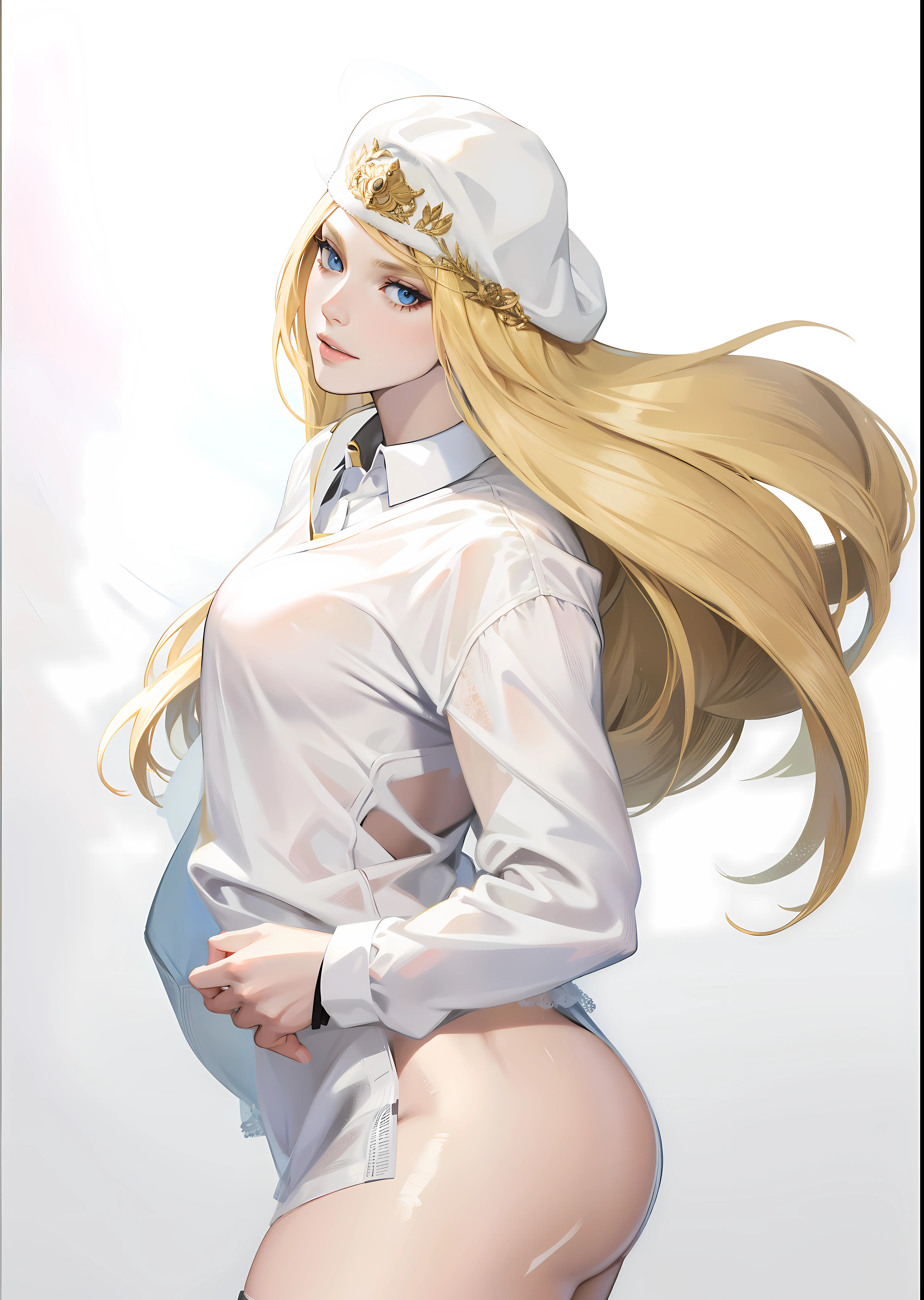 Blonde Hair,Realistic,so pretty,Russian,Pale white skin, .3D