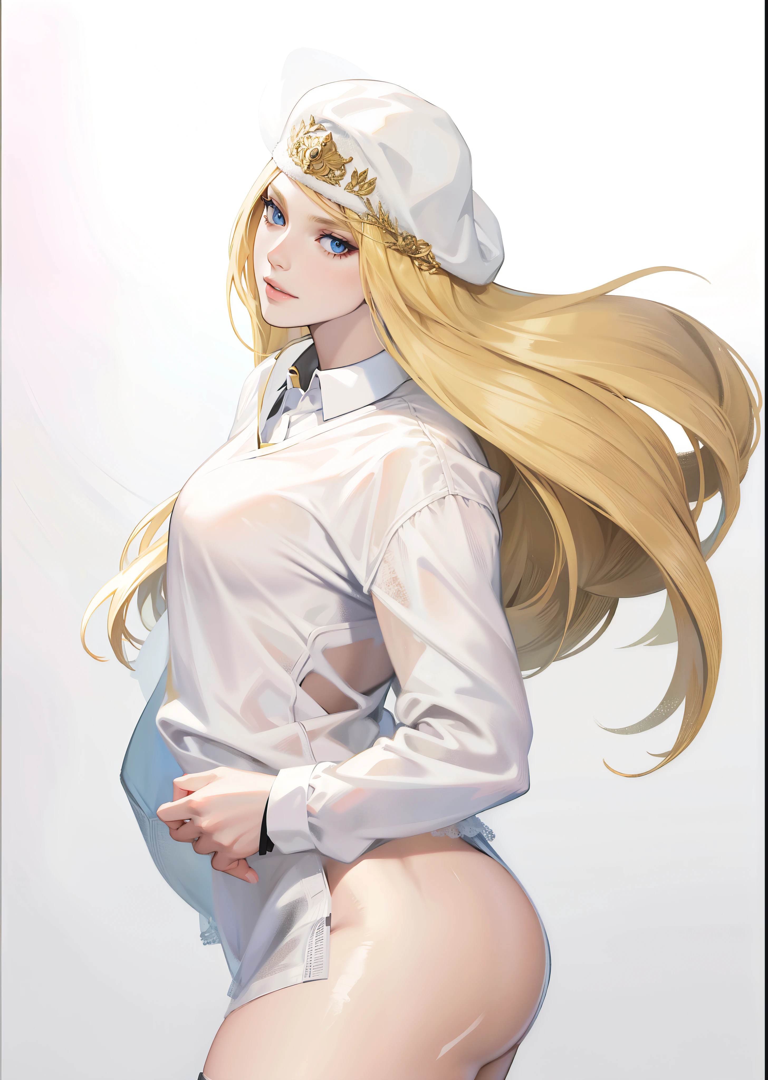 Blonde Hair,Realistic,so pretty,Russian,Pale white skin, .3D
