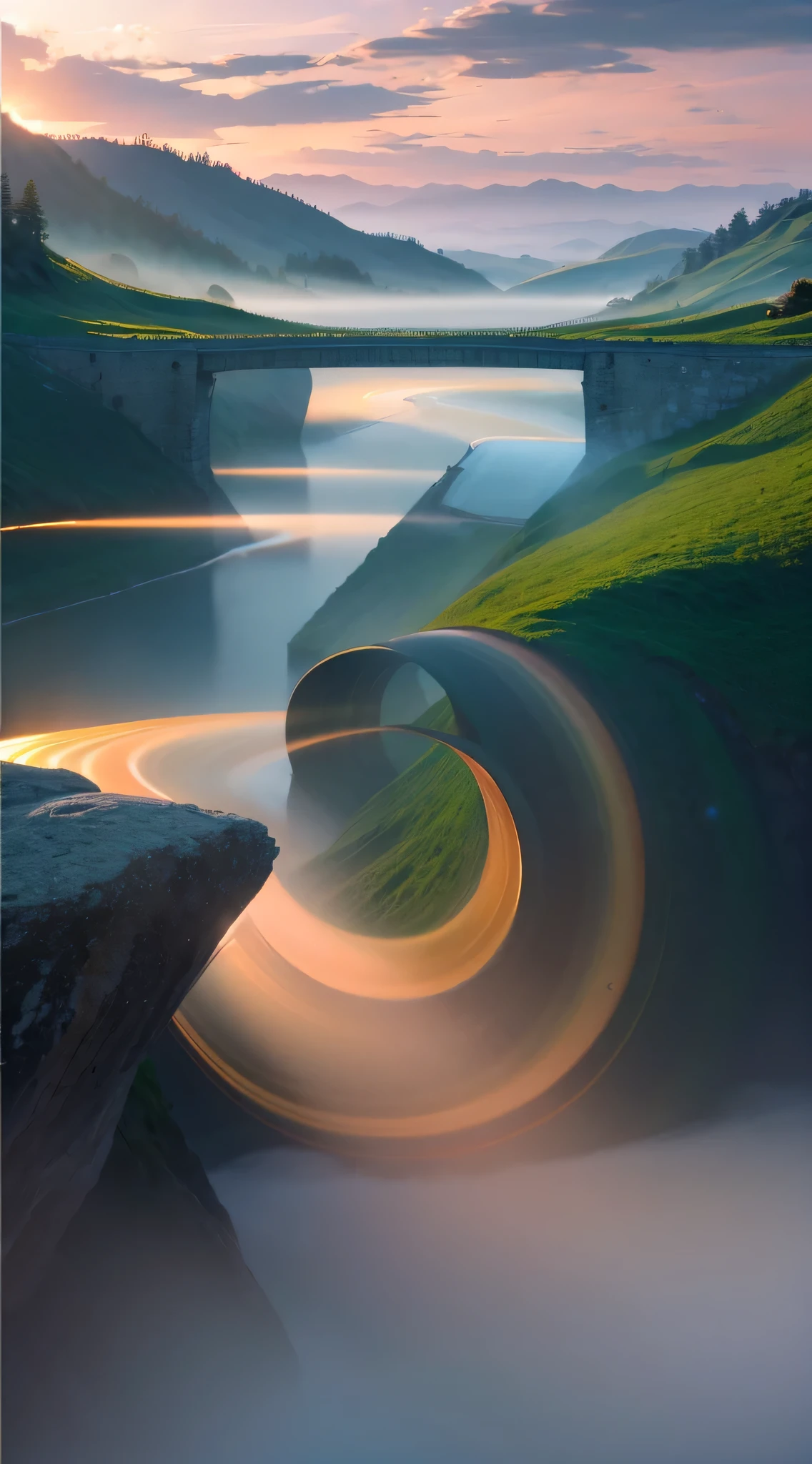 Tips for a given topic are as follows:, 4K, 8K, A high resolution, tmasterpiece:1.2), ultra - detailed, actual:1.37, The landscape, Monte, Flowing rivers, beautiful Monte valley view, beautiful Monte peaks, Misty Valley, peaks and valleys, dramatic The landscapes, Japanese Monte peaks"