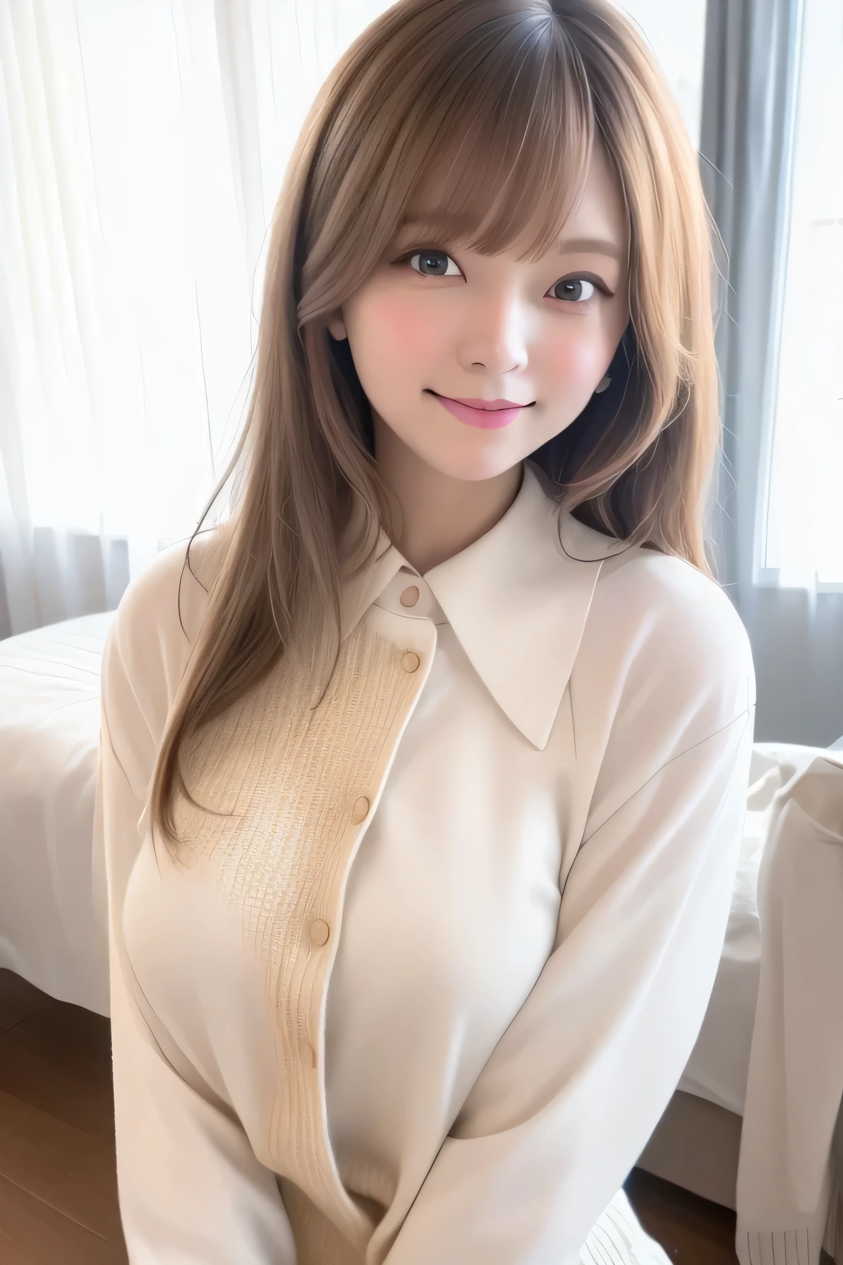 A smile、White blouses