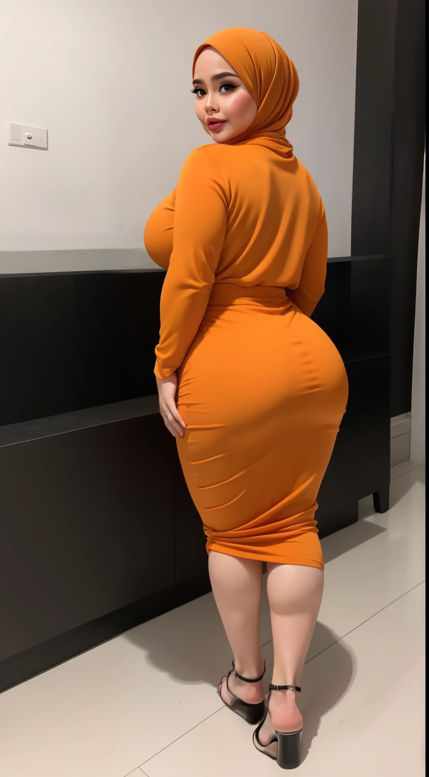 HIJAB MALAY GIRL, ((BBW)), SHORTS, HUGE WIDE BUTT, WIDE BUTT, HEAVY PREGNANT , 33 YEAR OLD, MILF