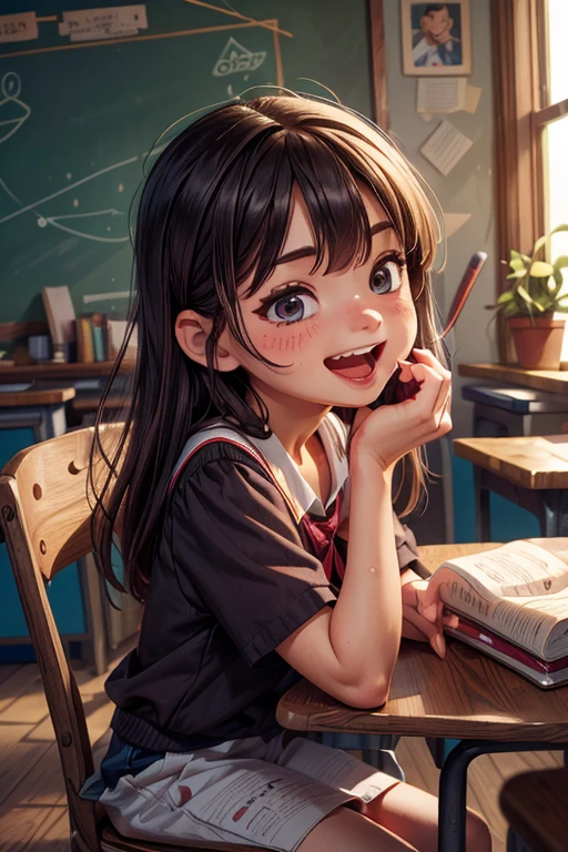 close_up of Laughing faces, Classmate, school, graduation photo, Laughing heartily, intricate, (masterpiece, Representative work, official art, Professional, unity 8k wallpaper:1.3)