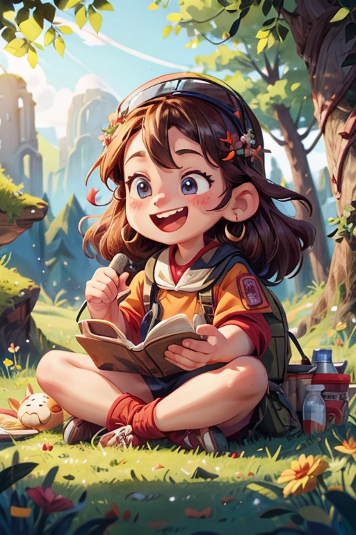 close_up of Laughing faces, Laughing heartily, family, Camping, wilderness, intricate, (masterpiece, Representative work, official art, Professional, unity 8k wallpaper:1.3)